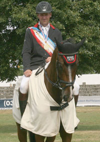 André Thieme - Landesmeister Springen in der S-Klasse. Foto: Jutta Wego