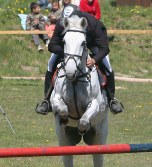 Olaf Jürgens gewann nach seinem Sieg in Ludwigshof auch die 2. Qualifikation zum UER-Hallencup auf Celine. Foto: Jutta Wego