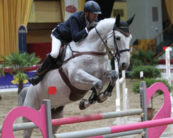 Heiko Schmidt hatte in Neumünster einen guten Start . Sieg und 3. Platz auf Carimo in der Youngster-Tour (Foto) und 5. Platz auf Cassiopeia im Mercedes-Benz-Cup. Foto: Wego