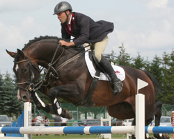 Den Großen Preis am Sonntag in Grabow gewann der gebürtige Mecklenburger Martin Wißenbach (Neustadt-Dosse) auf dem Hengst Stechlin. Foto: Lohrmann