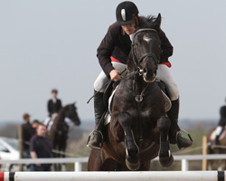 Auch Bodo Holtz aus Plau kam zu zwei Siegen, darunter das M-Punktespringen am Samstag auf Captain Cromwell. Foto: Wego
