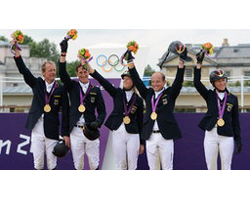 Das deutsche Siegerteam von London in der Vielseitigkeit. Foto: Kit Houghton
