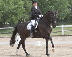 Angelika Elsholz gewann bei ihrem Heimturnier in Zierow einen Sankt Georg mit Florino. Foto: Wego