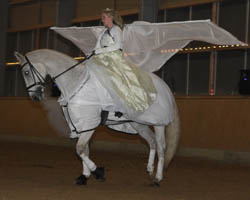 Pegasus schwebte durch die Halle.