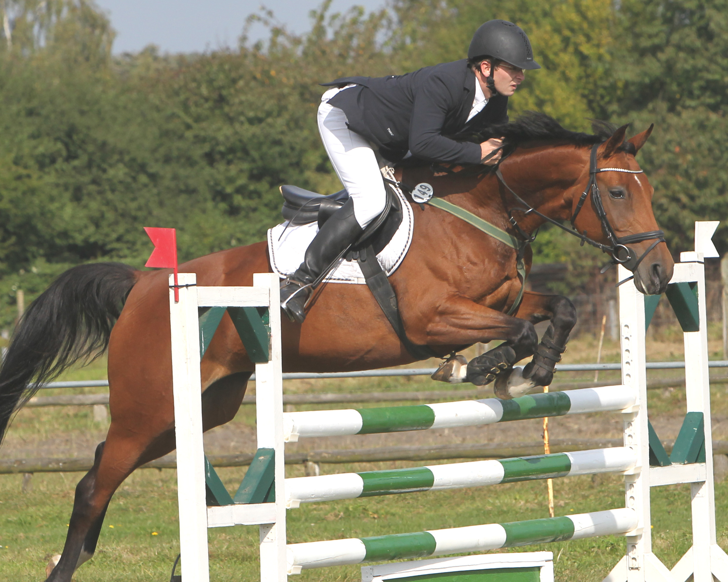 Der 32-jährige Hubert Gottwald reitet mit Conni für den RFVV Ludorf und möchte vor heimischer Kulisse auch etwas "vom Kuchen", sprich - von den Platzierungen, abbekommen. Foto: Jutta Wego. Foto: Jutta Wego