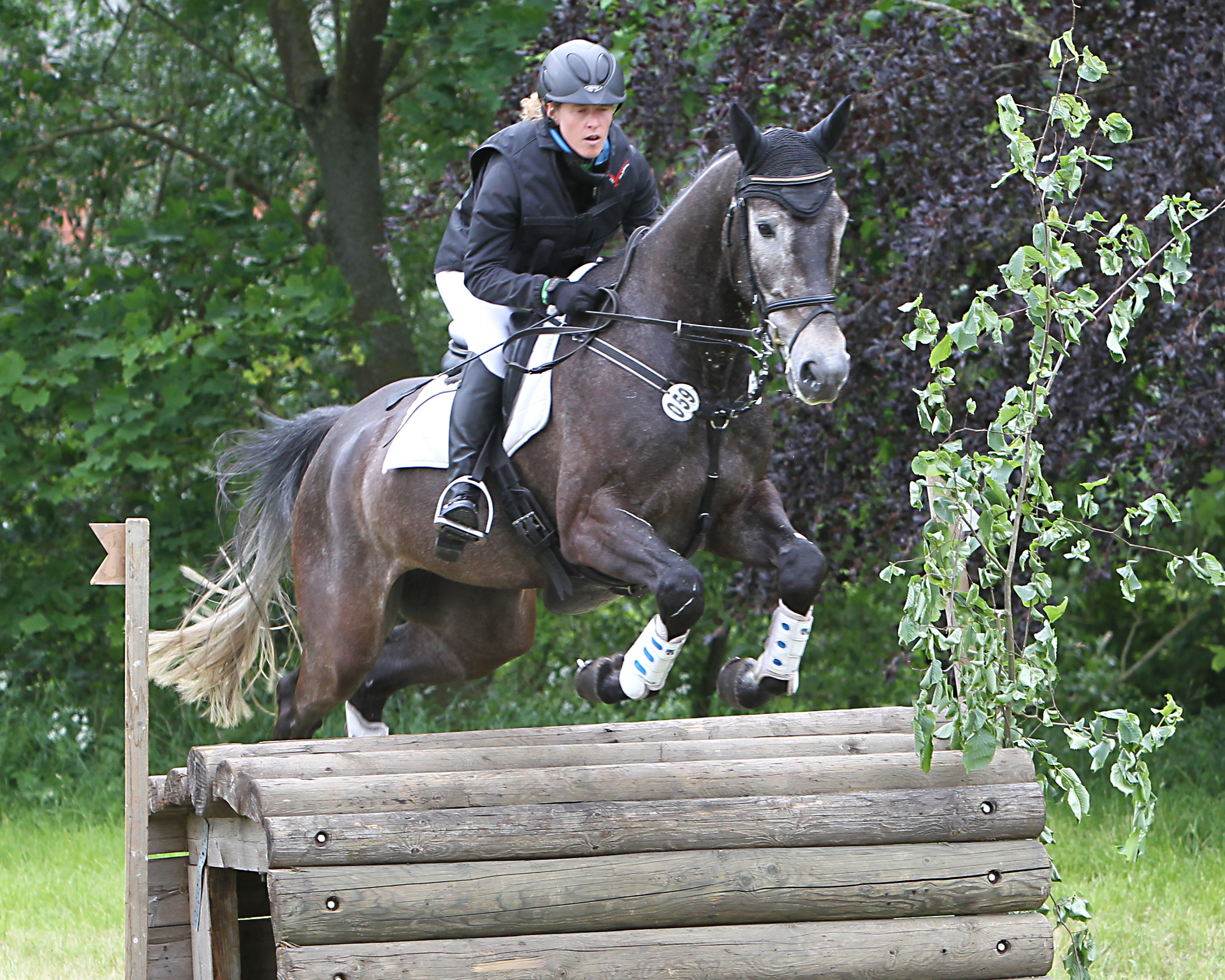 Beim internationalen Vielseitigkeitsturnier in Sopot (Polen) wurde die 41-jährigen Malin Hansen-Hotopp im CCI3* Sechste auf dem 7-jährigen Schimmel Quidditch K. Foto: Jutta Wego