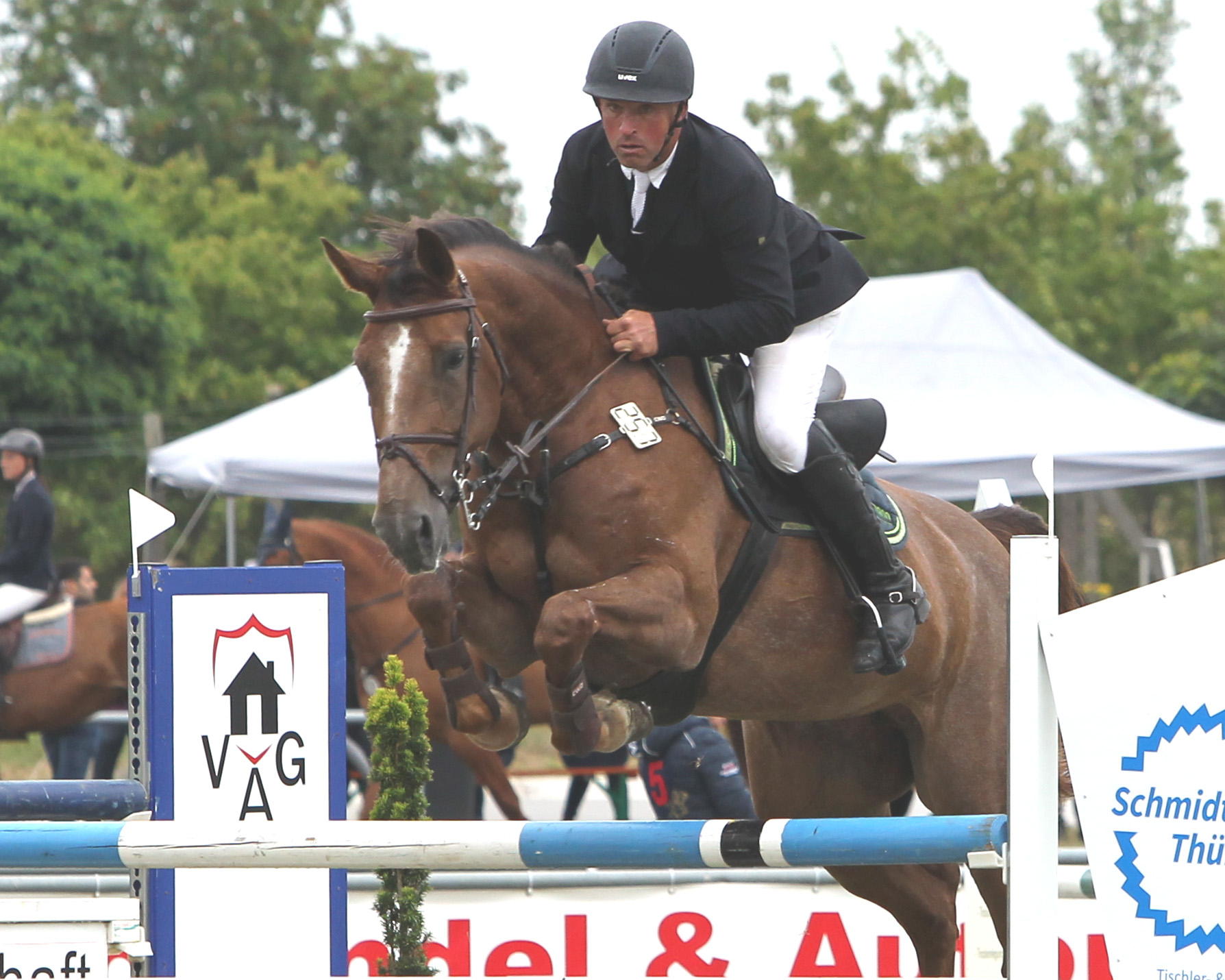 Der 49-jährige Jörg Möller kam in Dannenberg zu 13 Platzierungen, darunter zwei in Klasse S und M2* auf der 8-jährigen Darco-Stute Darling. Foto: Jutta Wego