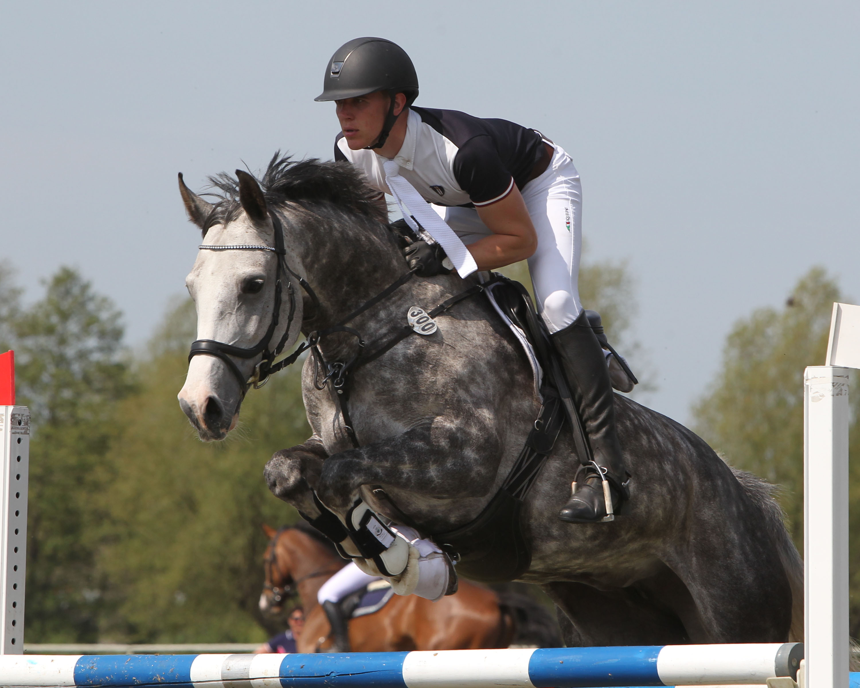 Das erste von zwei L-Springen beim Erntefest in Rossow gewann der 22-jährige Martin Kühl (Wetzenow) auf Lysann. Foto: Jutta Wego