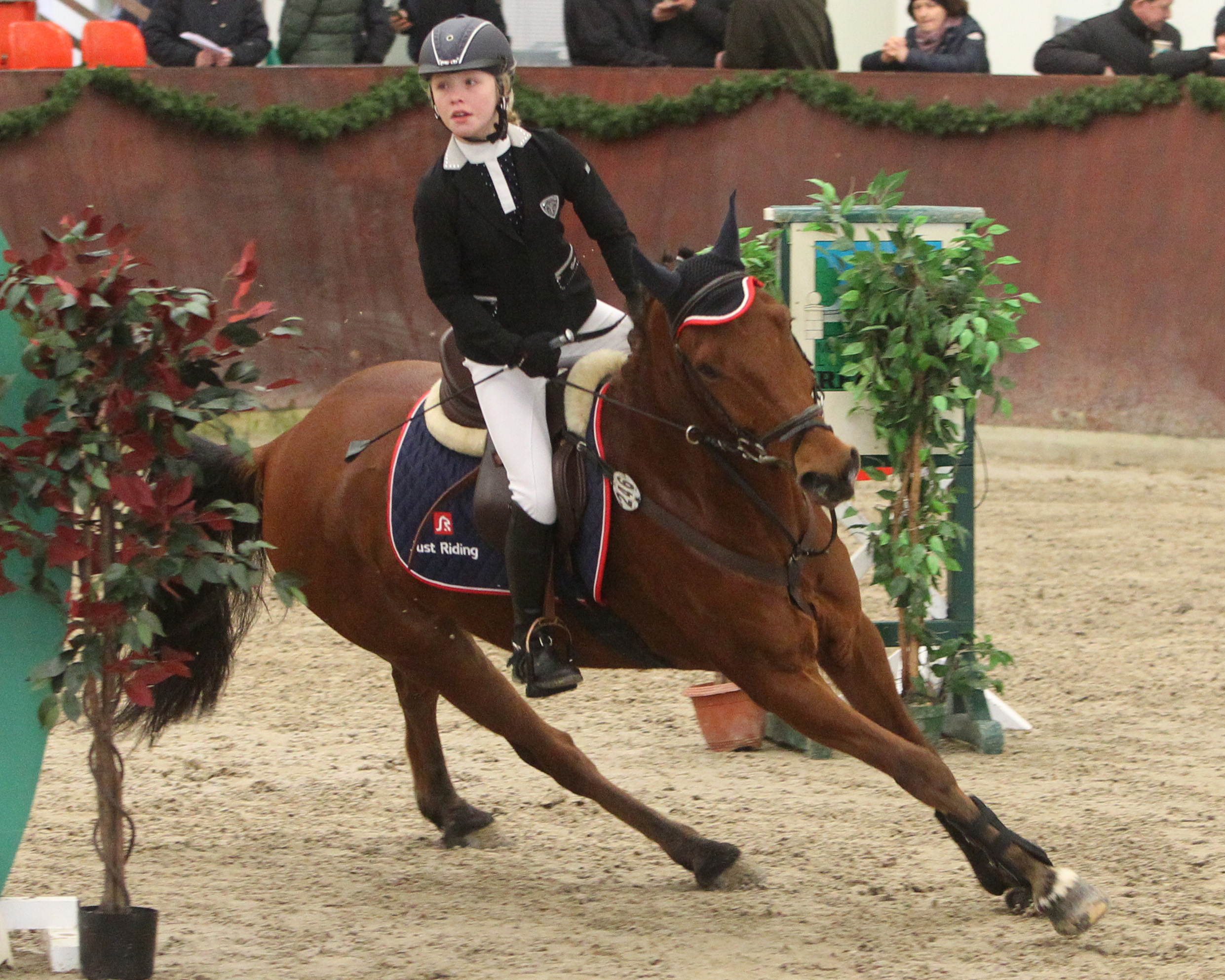 Die 11-jährige Emma Wiktor aus Zubzow (hier auf Darwin) startete ebenfalls mit vier Erfolgen in Neustadt in das Jahr 2020. Foto: Jutta Wego