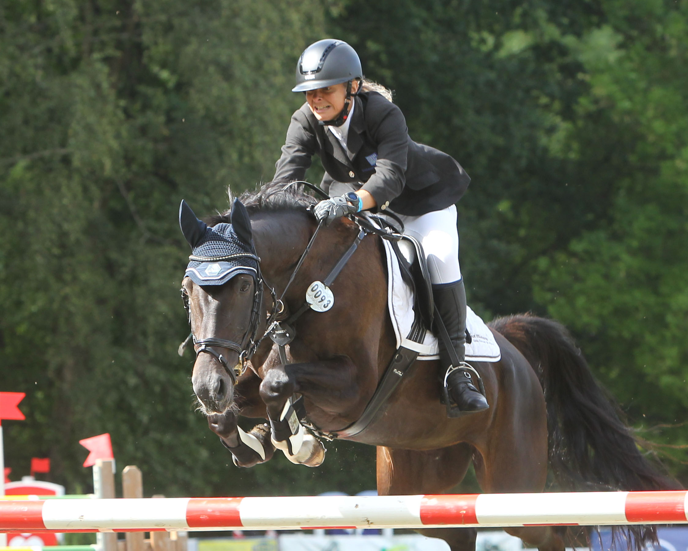 Das Zwei-Phasen-Springen Klasse S gewann Anne Wejda (Barth/Rubitz) mit Cellestra. Es war der erswte S-Sieg für die 35-Jährige. Foto: Jutta Wego