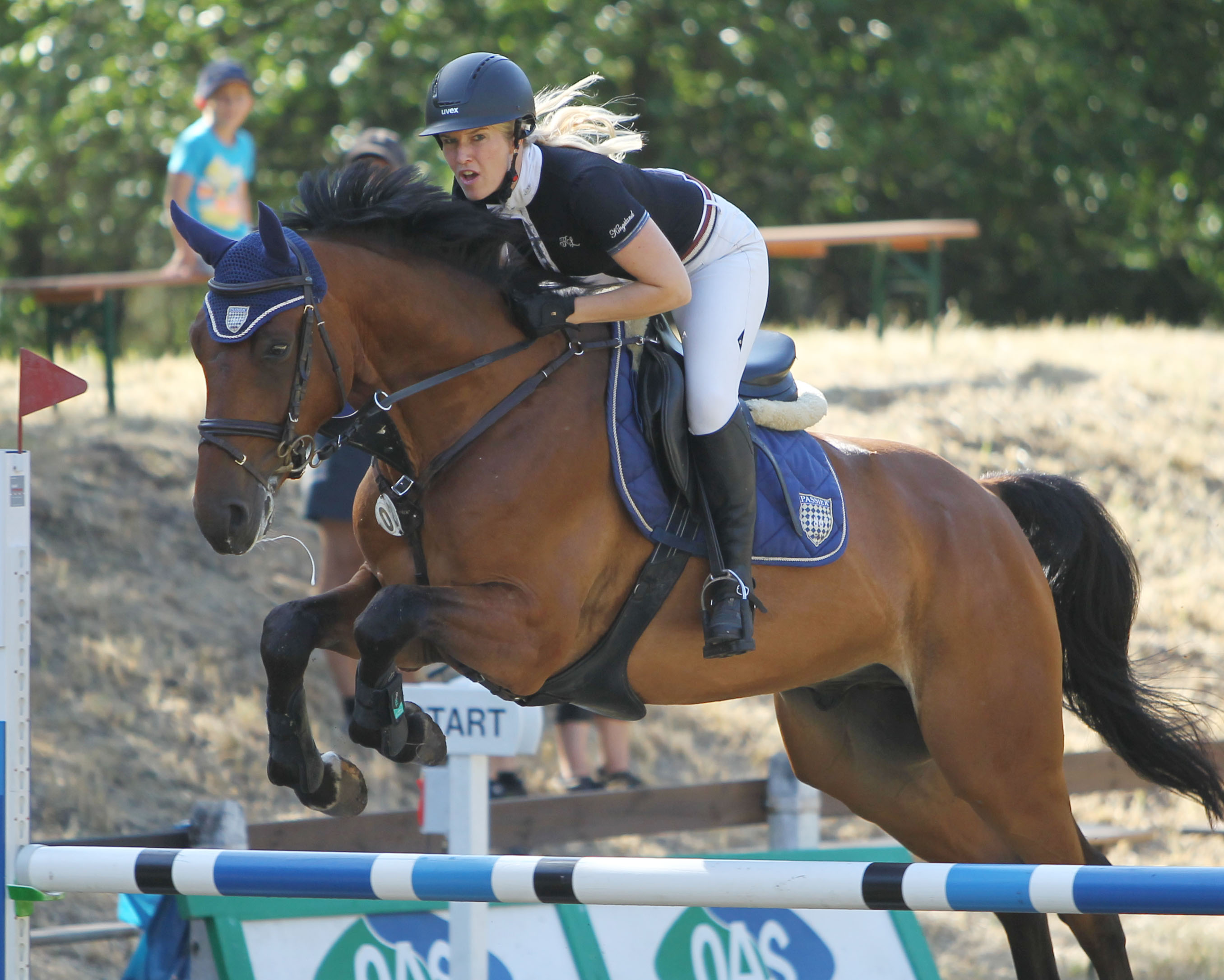 Zweifache L-Siegerin in Woldegk wurde die 34-jährige Francie Siegmund (Rothenburg) mit Berti Balisto. Foto: Jutta Wego