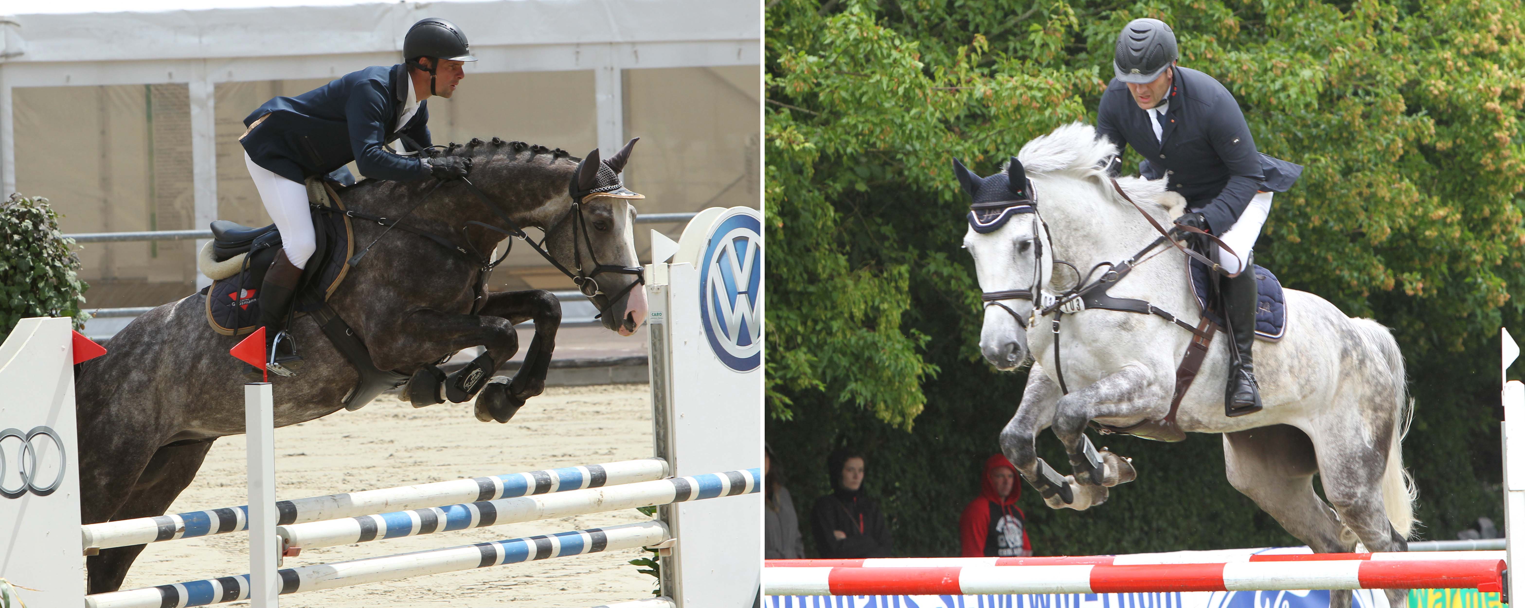 Robert Bruhns (Jumping Arena Gadow (hier mit Gep Son) ist mit 46.747 erfolgreichster Brandenburger und liegt hinter den Mecklenburger Benjamin Wulschner und André Thieme auf dem 3. Platz in Ostdeutschland. Erfolgreichster Springreiter in Sachsen ist 2020 der Leipziger Jens Heine (r.), der mit 39.064 Ranglistenpunkten auf Rang 4 in Ostdeutschland liegt (hier auf Charlet).