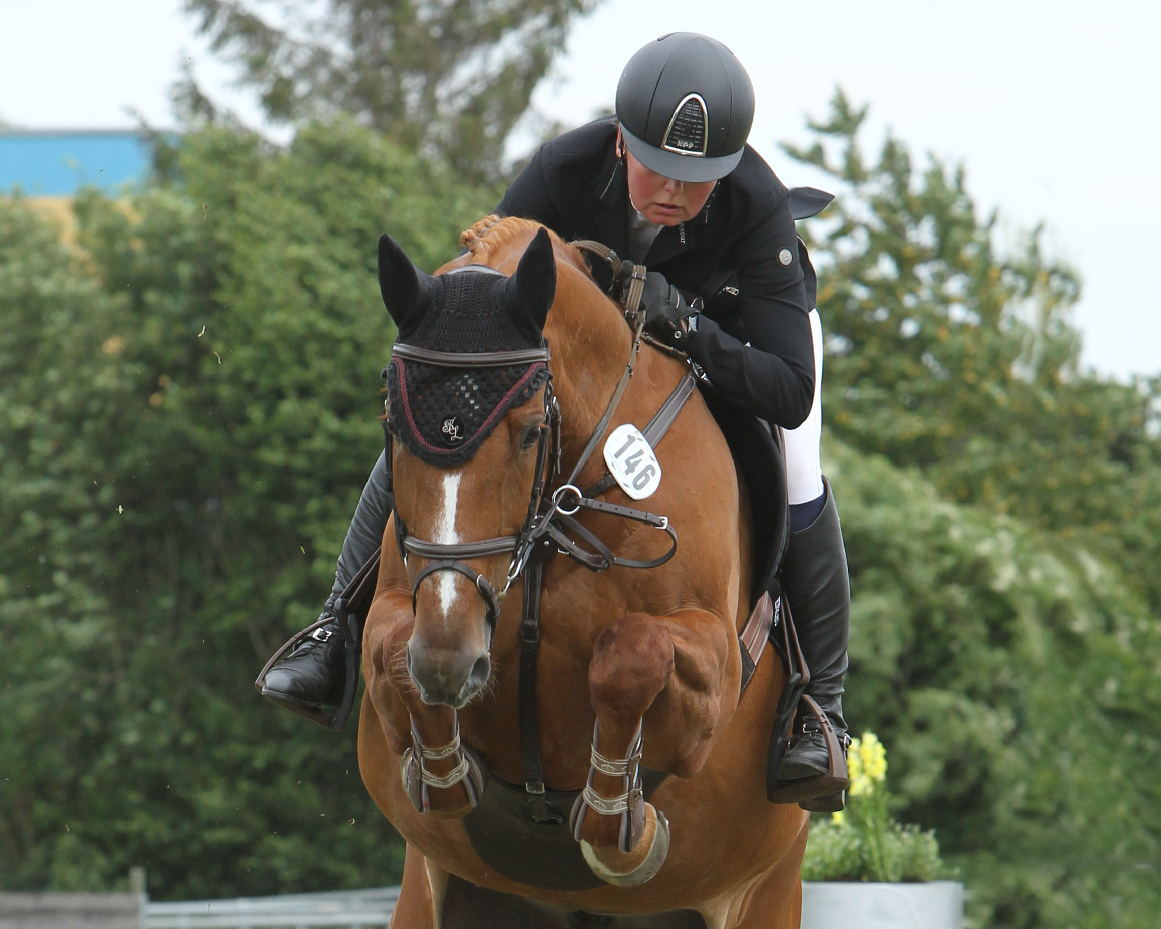 Kati Lekander reitet nach ihrem schweren Unfall wieder, auch zur Freude ihrer Fans. Mit ihrem besten Pferd Ceedah wurde sie in Prussenforf auf Anhieb Zweite im S-Springen. Foto: Jutta Wego