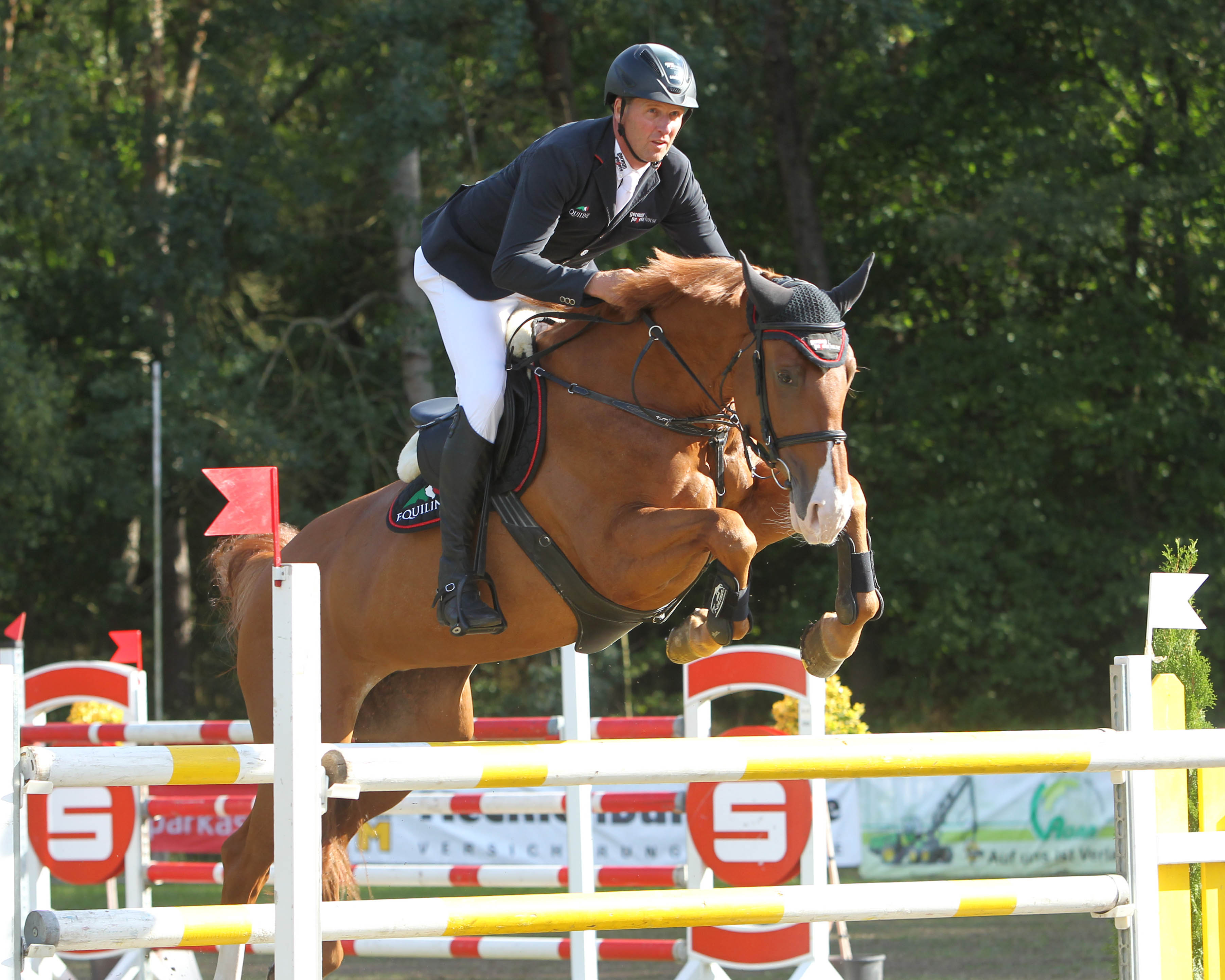 Starkes Duo: Springreiter André Thieme auf der Stute Chakaria. © Jutta Wego