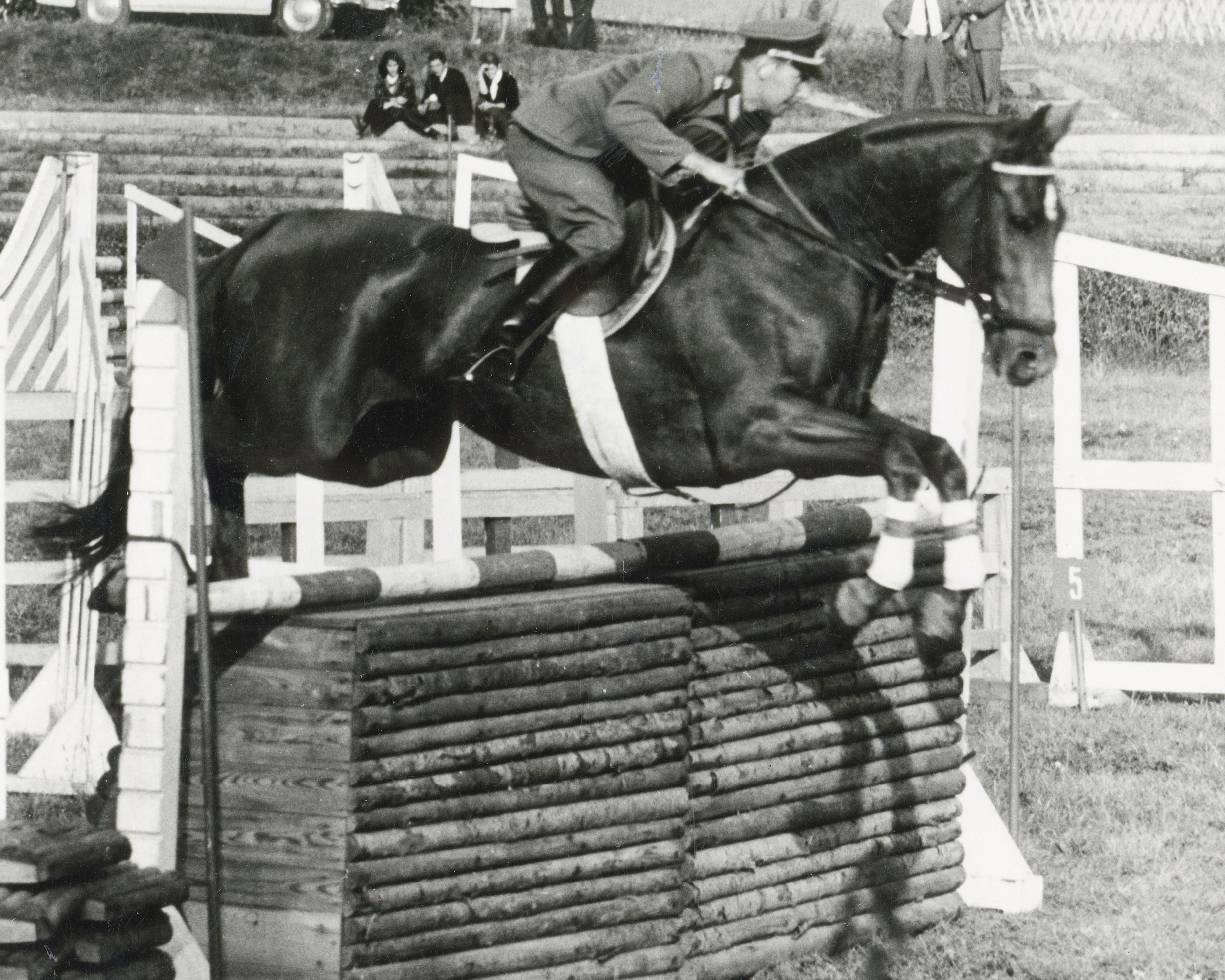 Helmut Hartmann, von Neustädter Reitern auch Käpt'n genannt, war ein Allrounder und gewann DDR-Meistertitel in allen drei olympischen Reitsportdisziplinen. Diese Foto zeigt ihn mit Normi, mit dem er 1967 in der Vielseitigkeit DDR-Meister wurde. © Hubertus Kuhne