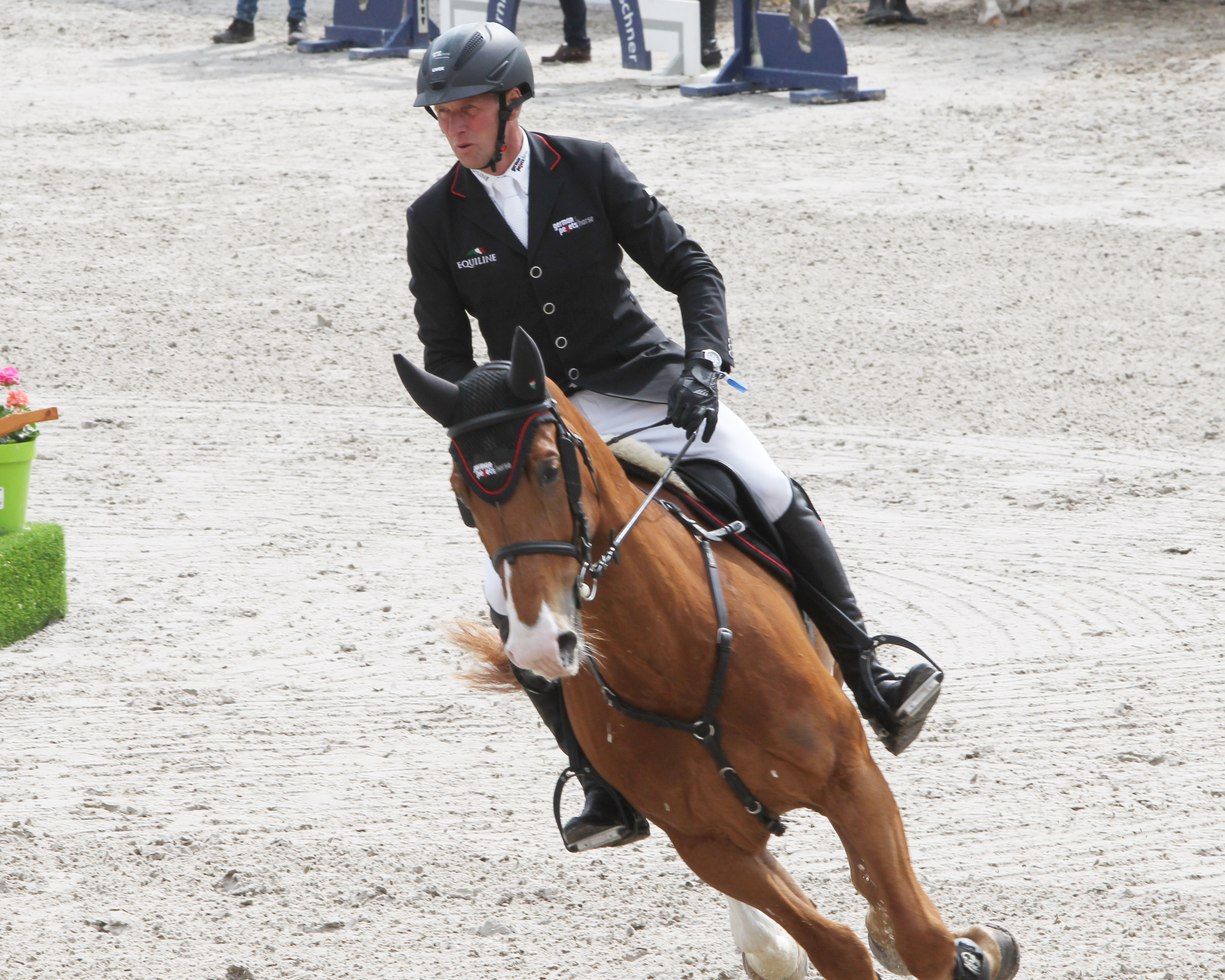 Zwei Einsätze gab es für André Thieme an diesem Wochenende mit der DSP-Stute Chakaria beim CSI5*-Turnier in Wellington. In beiden ritt der 45-Jährige ins Preisgeld. © Jutta Wego