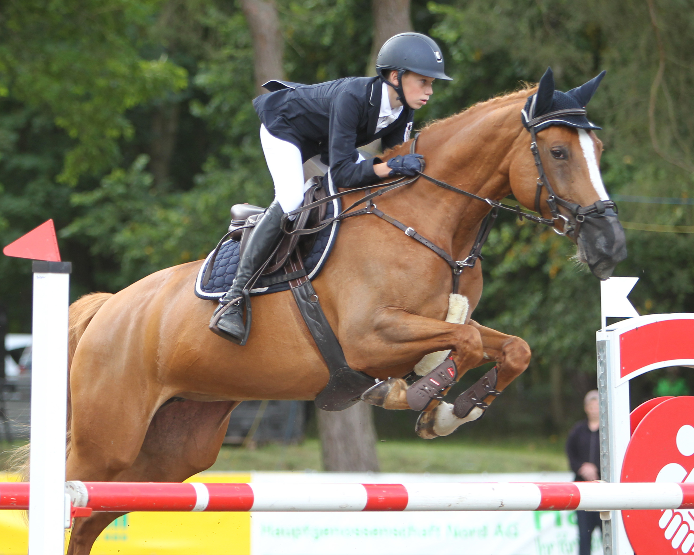 Dreimal war der 15-jährigen Hendrik Greve aus Rodenwalde von dabei (zweimal mit Amira - Foto), der für den RFV Gadebusch reitet. © Jutta Wego