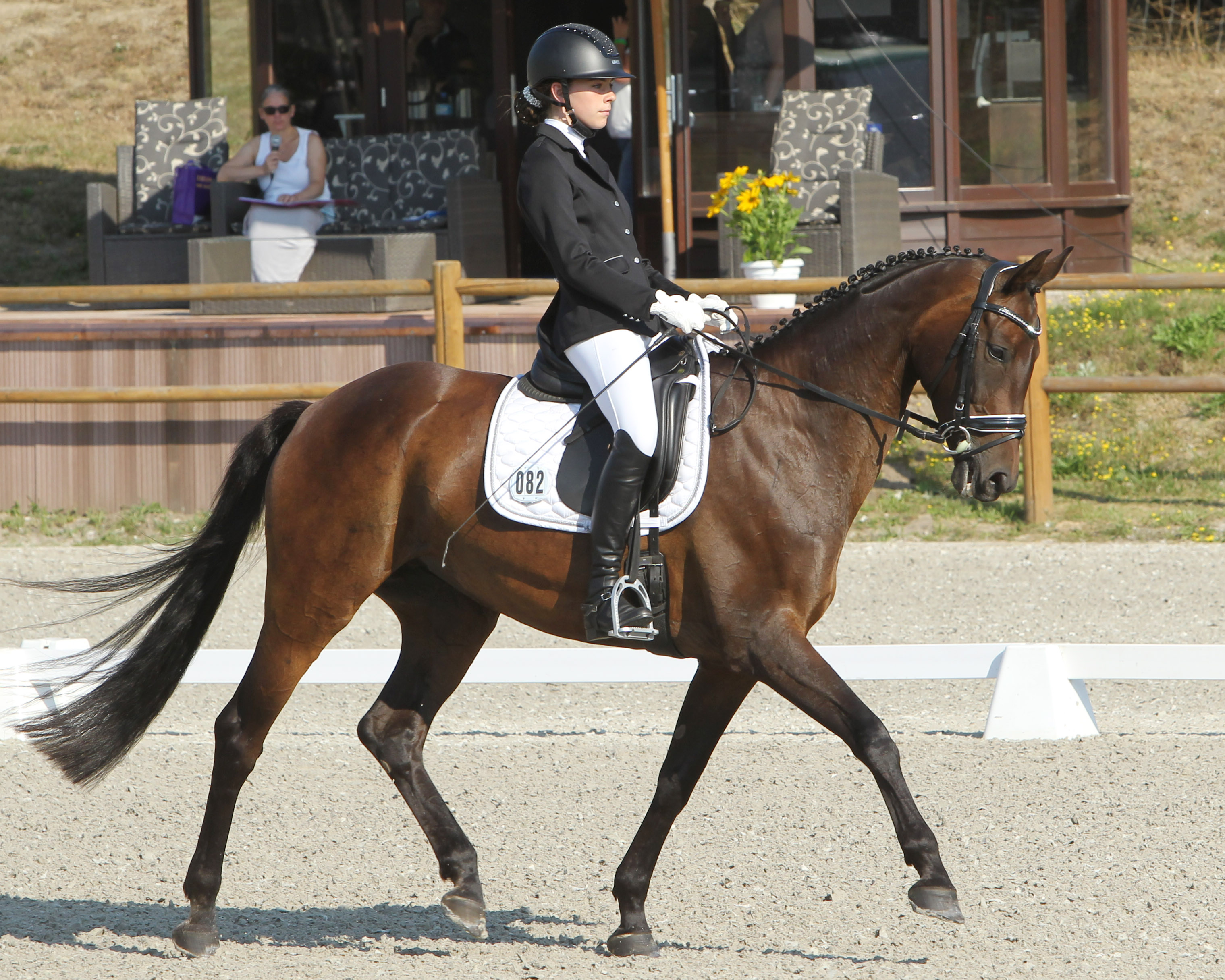 Shary Kiane Brünner (Kühlungsborn) gewann mit der Stute Livia die A-Dressur in Wöpkendorf. © Jutta Wego
