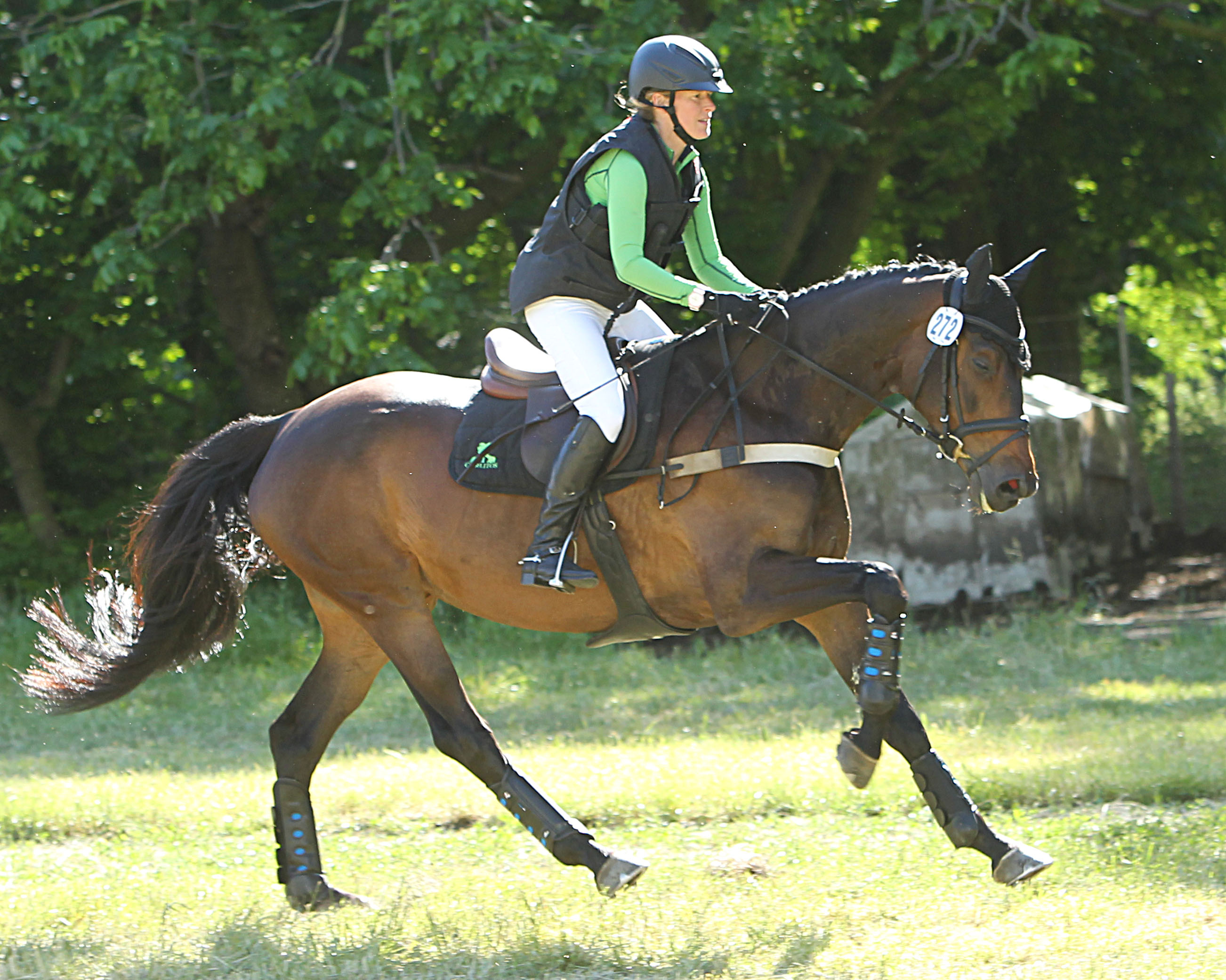 Malin Hansen-Hotop - hier mit mit der Trakehner Stute Madmoiselle Schnabel, der Halbschwester von Monsieur Schnabel. © Jutta Wego