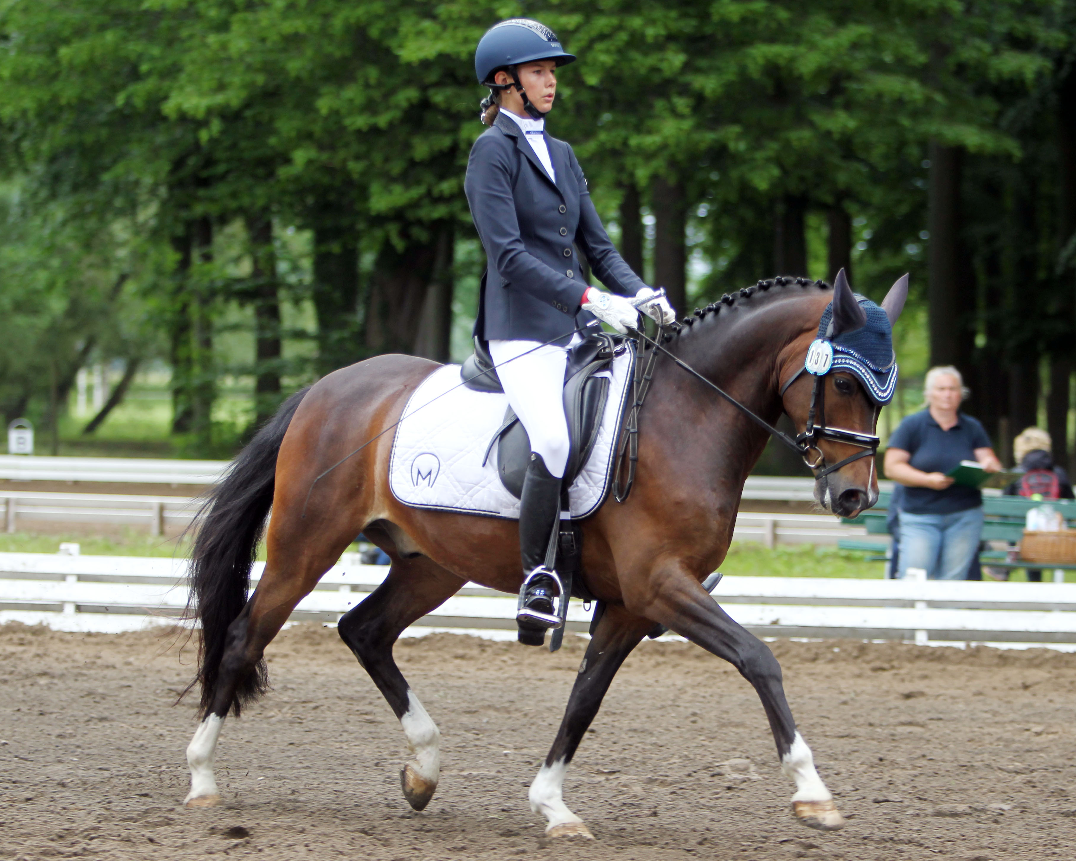 Die beiden höchsten Dressurprüfungen des Ponyturnier, zwei L-Dressuren, hat Stella Baranowski (Wöpkendorf) mit Goldkind gewonnen. © Jutta Wego