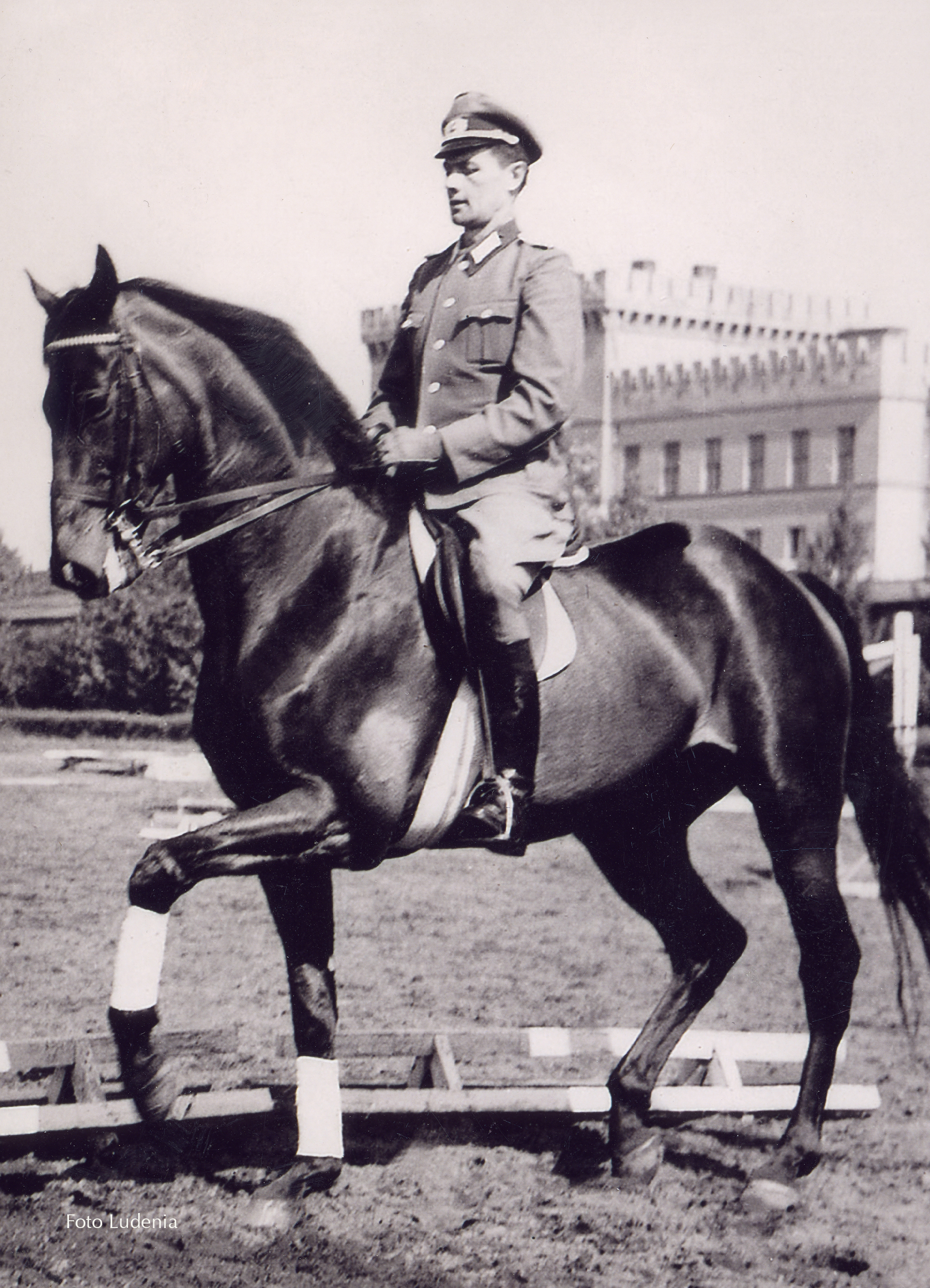 Wolfgang Müller mit seinem langjährigen Erfolgspferd Marios in Potsdam.  © Ludenia