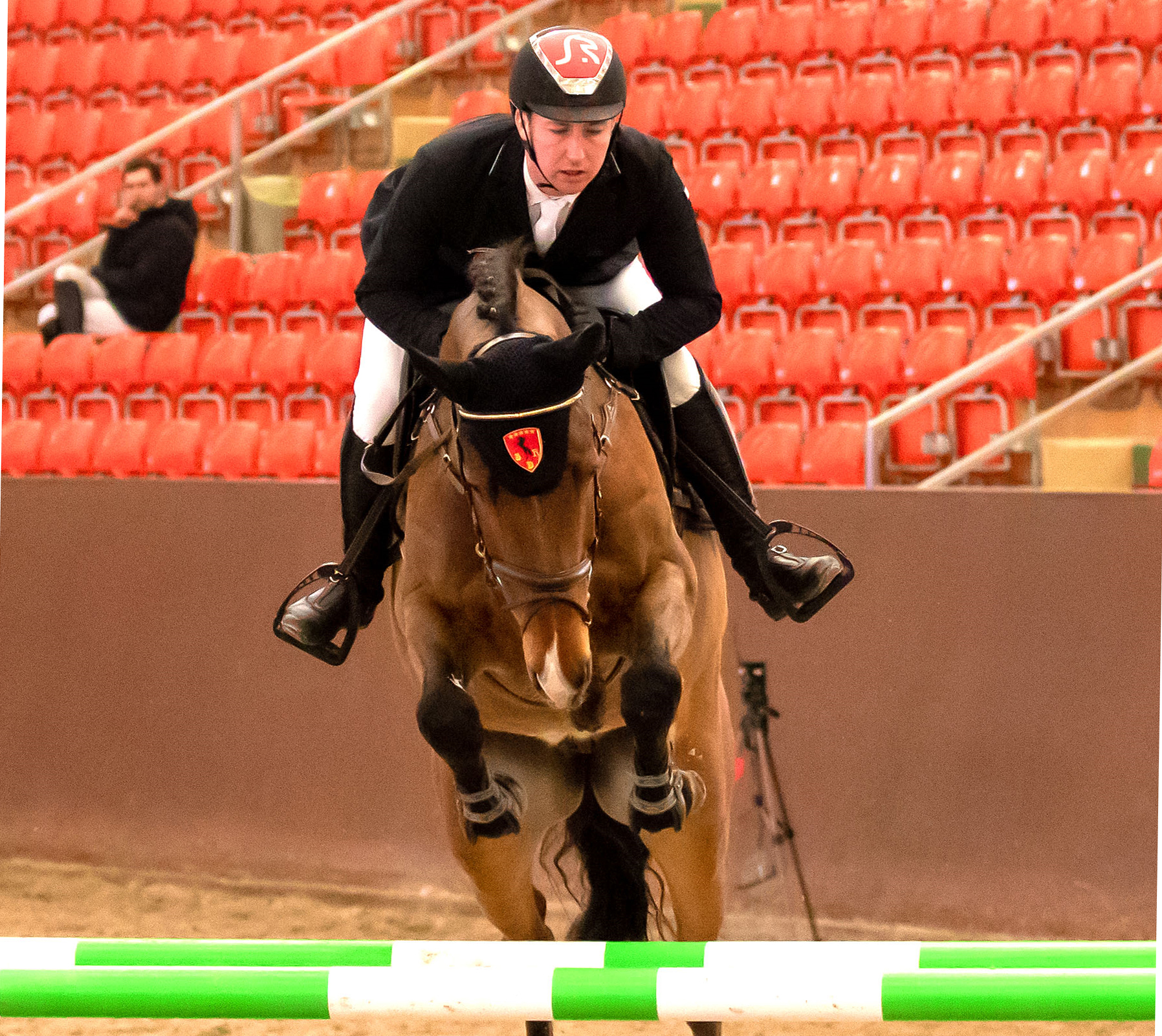 In der 2. Abteilung der Springpferdeprüfung Klasse L ritt Paul Wiktor (Trent) den 6-jährigen Toulon-Sohn Tarabas zum Sieg. © KaLo