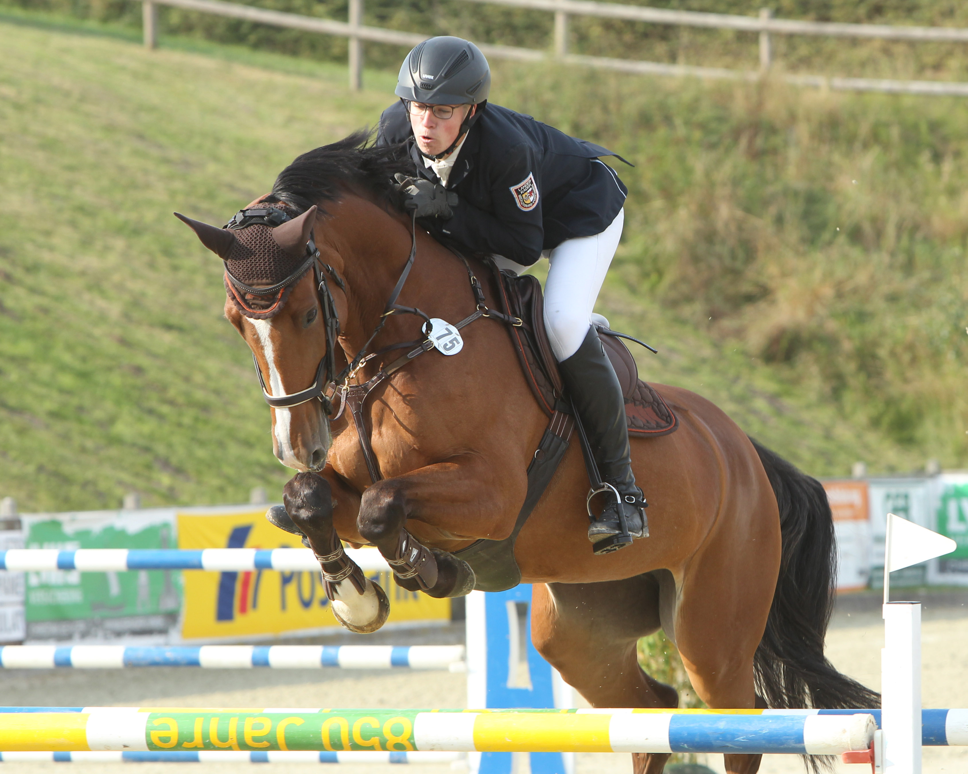 Der 20-jährige Johann Greve wurde am Wochenende im Großen Preis der Jungen Reiter beim CSIO im tschechischen Zduchovice mit der 11-jährige Stute Caressina Sechster. © Archiv Wego