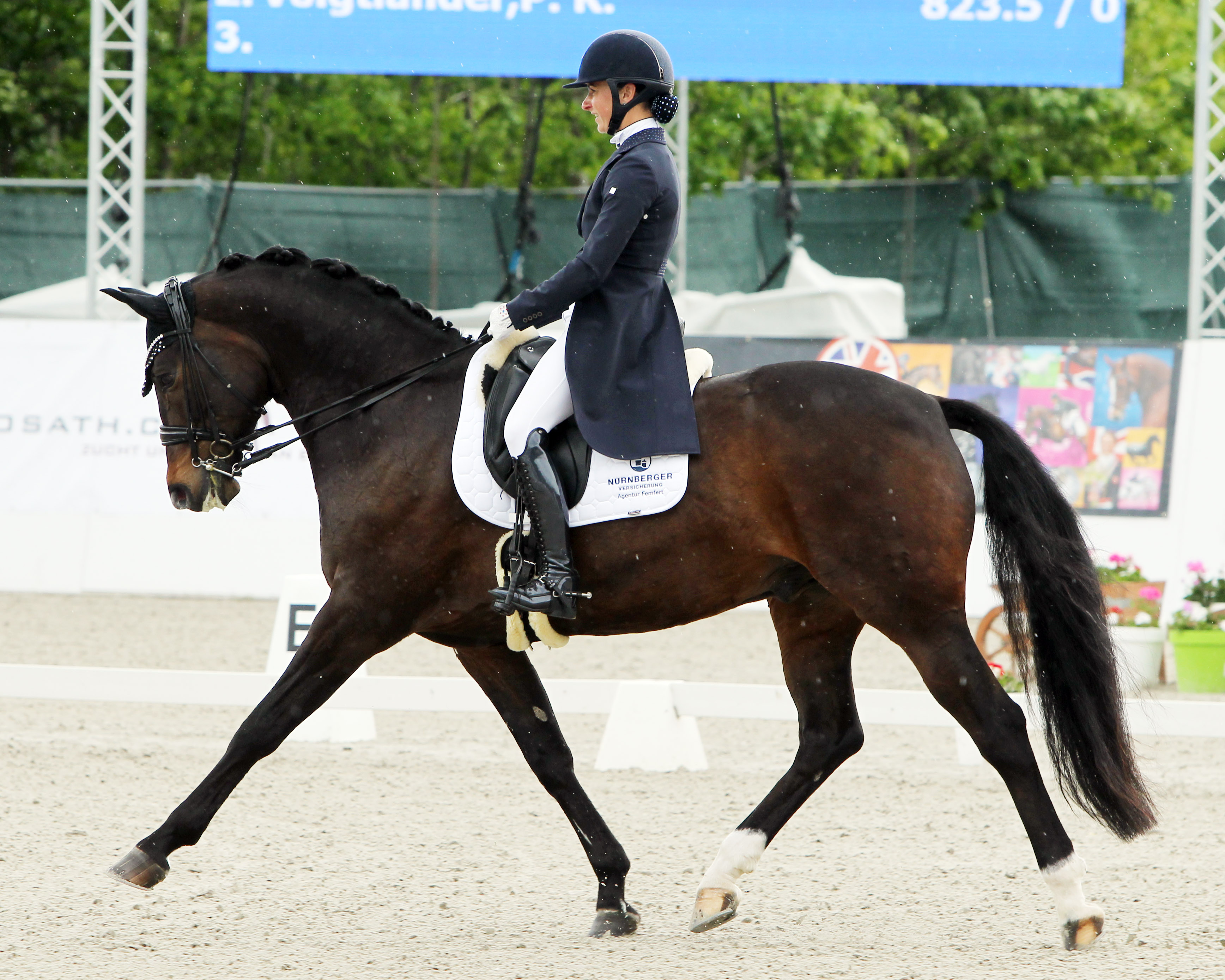 Susanne Voß (Güstrow) ritt in der S3 mit dem Sancisco-Sohn San Amour auf den 3. Platz (69,603%). © Jutta Wego