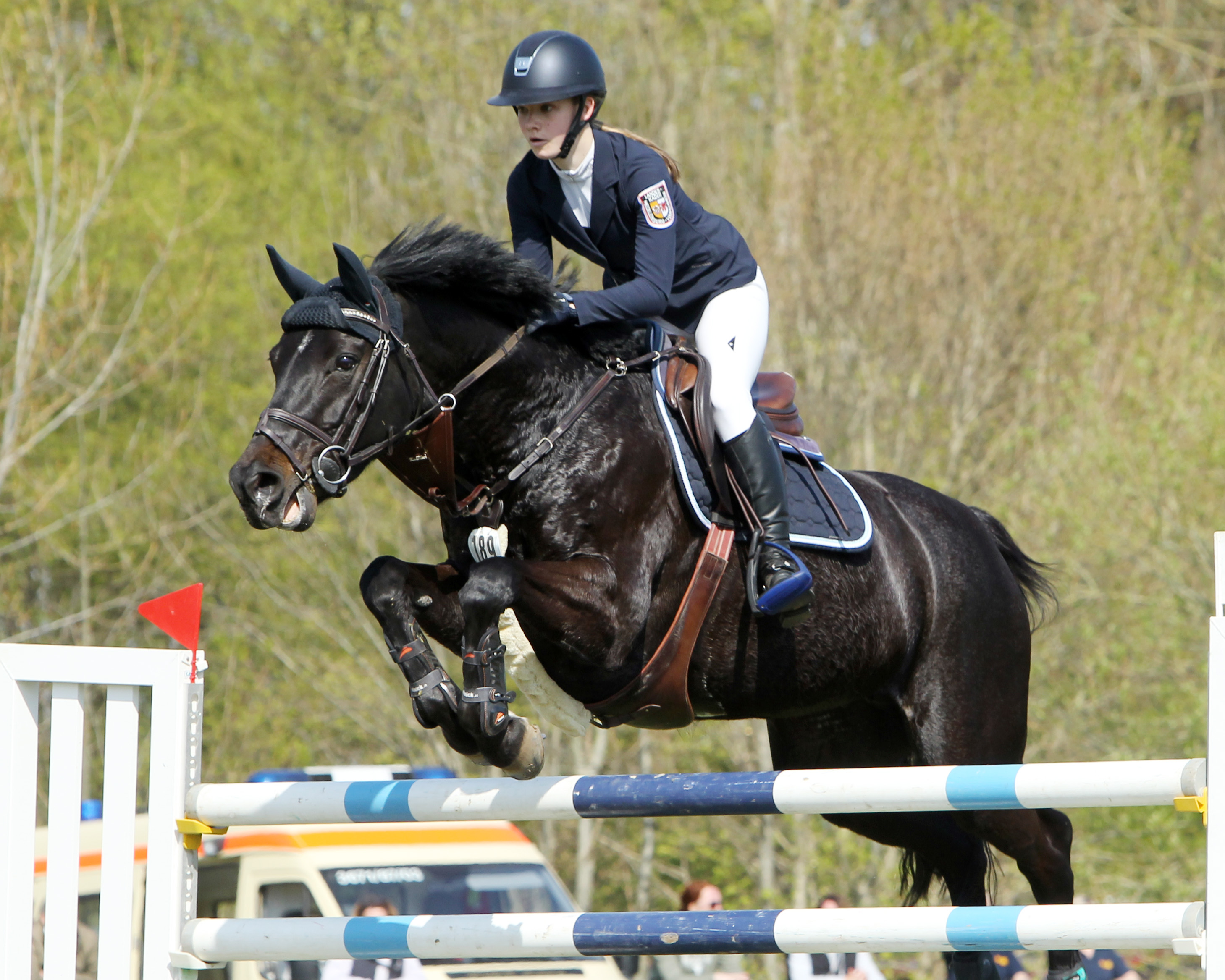 Dritte im Championat mit Carmen (Foto) und Zweite im Großen Preis mit Clevermate SG: Die 18-jährige Paula Nagel aus Gadebusch war in Blüthen sehr erfolgreich. © Archiv Wego