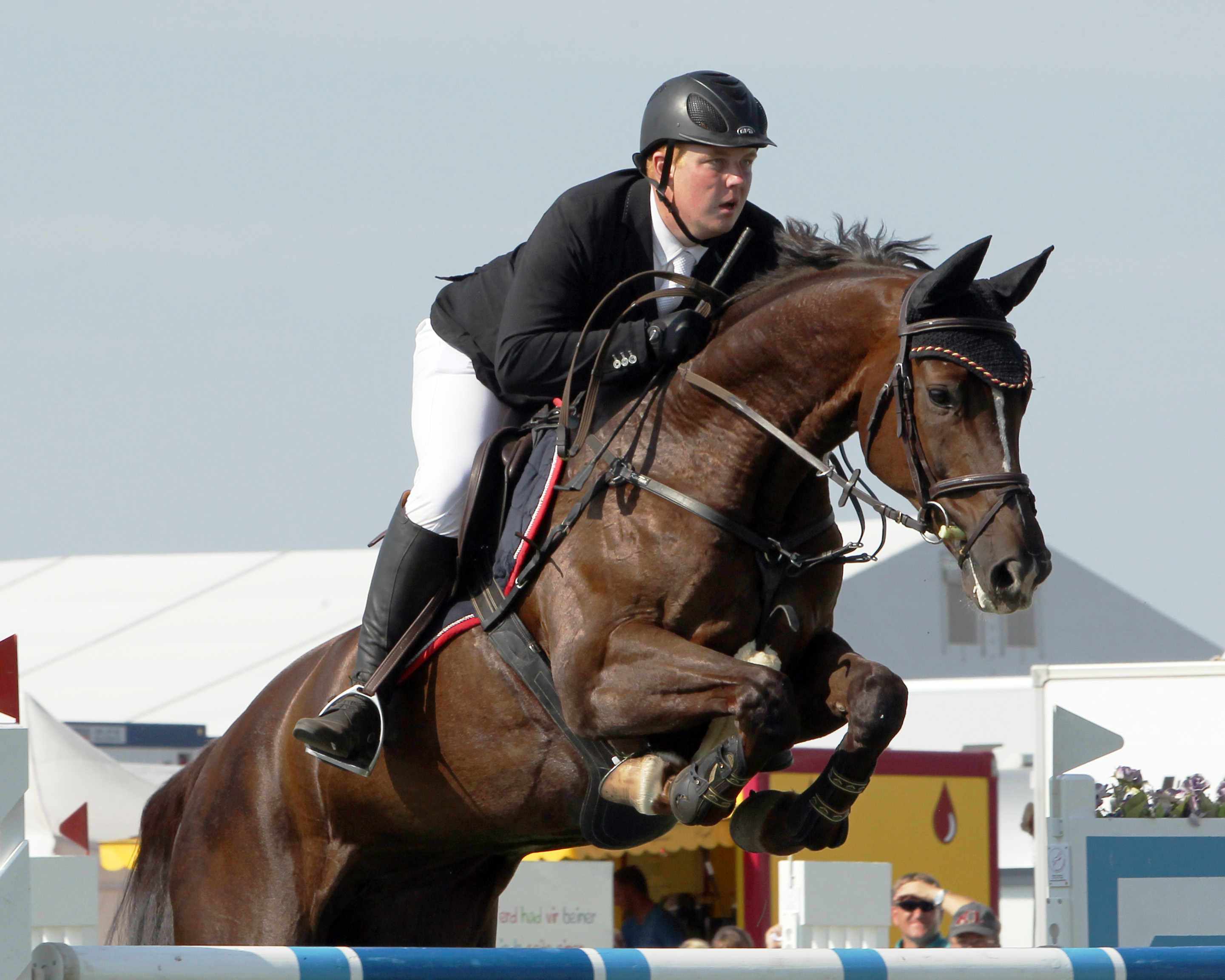 Dyleen mit Christoph Maack 2018 auf dem sportlichen Höhepunkt – hier im Großen Preis bei der „Pferd 2018“ in Mühlengeez. © Jutta Wego