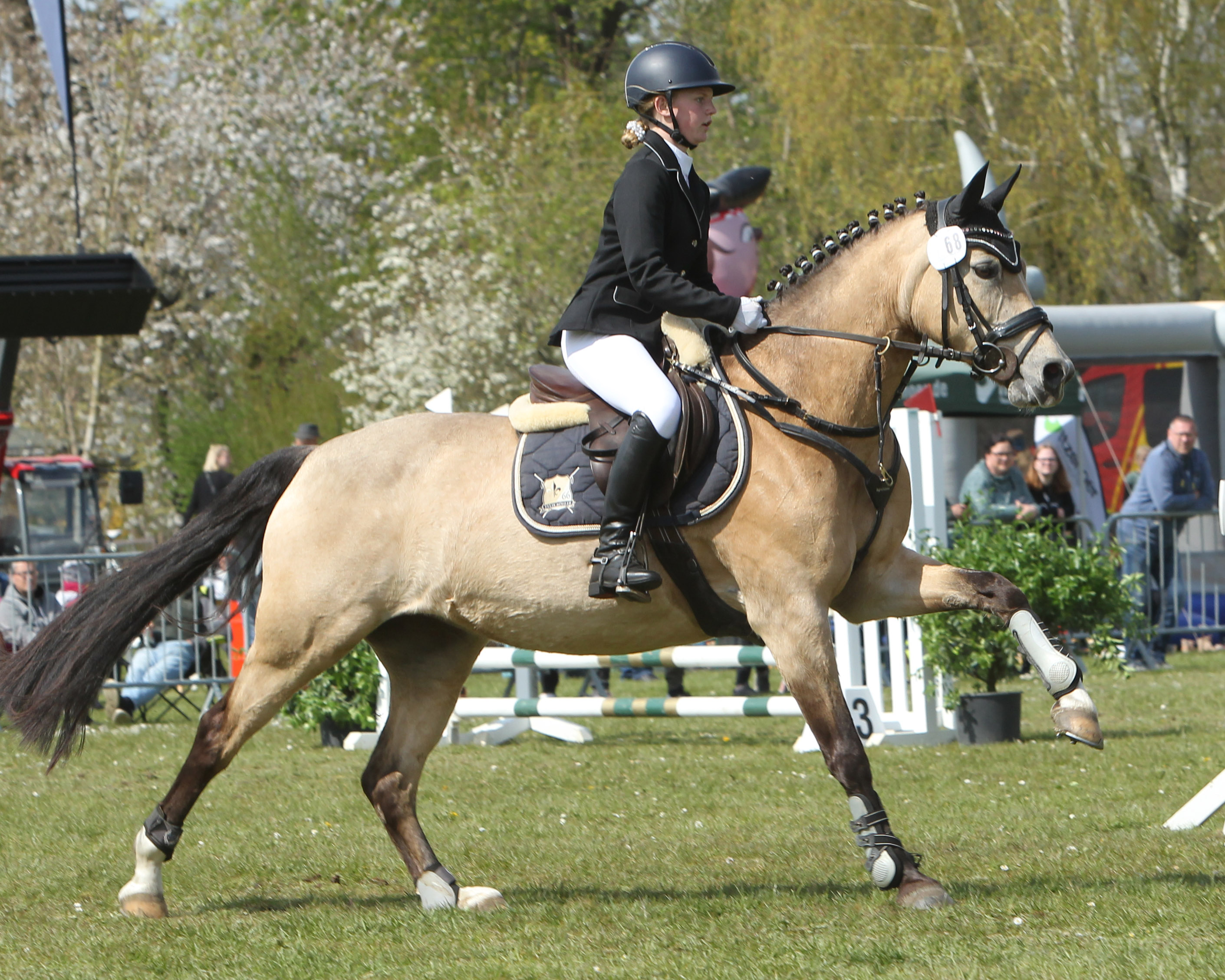 In der Dressur legte Leoni Schulz (Poel) mit Wertnote 8,6 den Grundstein für ihren Sieg im Kombinierten Wettbewerb aus Dressur, Stilspringen und Stilgeländeritt mit Pony Coco Dream IP. © Archiv Wego