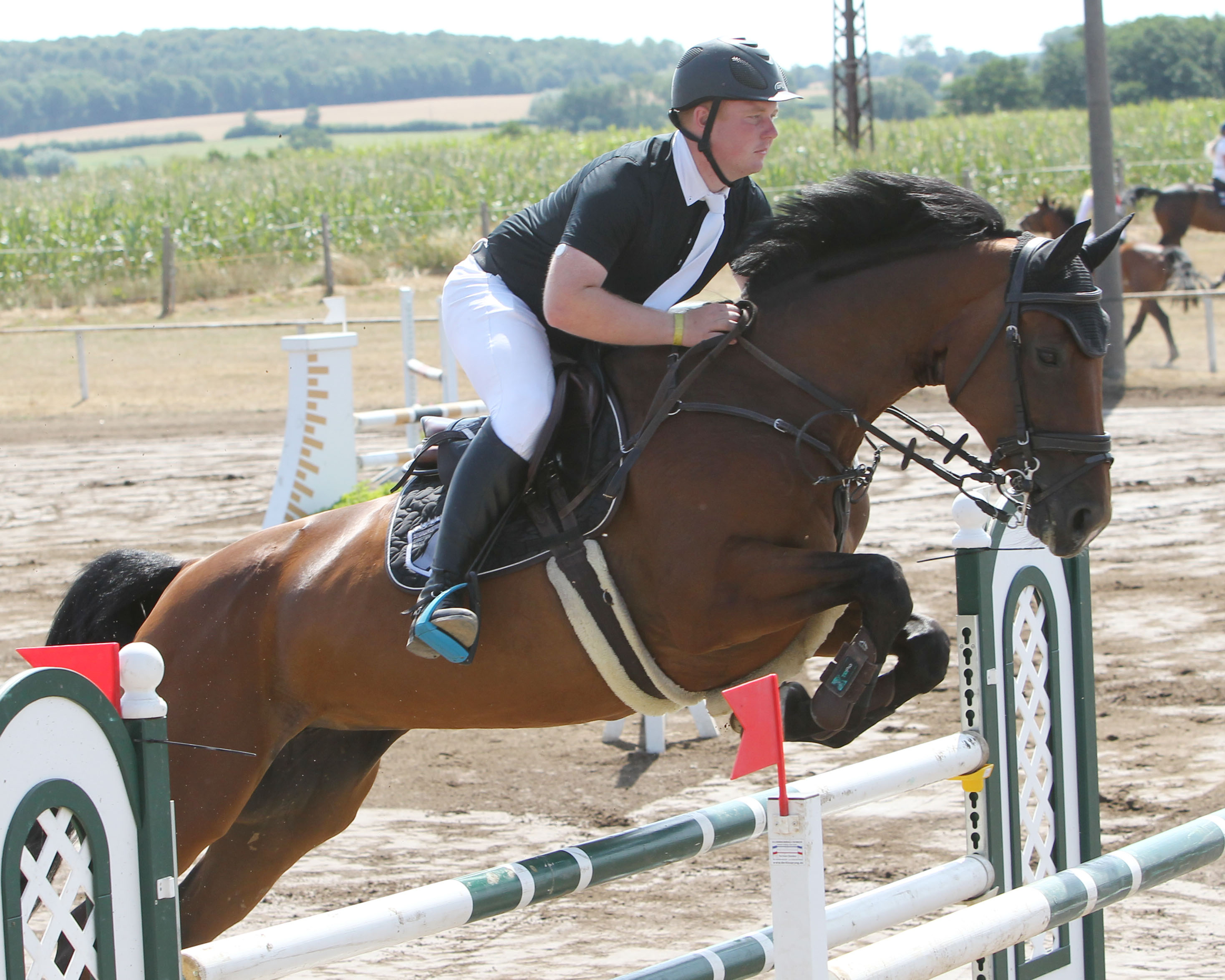 Das U25 M-Springen hat Hausherr Christoph Maack mit der 8-jährigen Stute Vesta gewonnen. © Jutta Wego