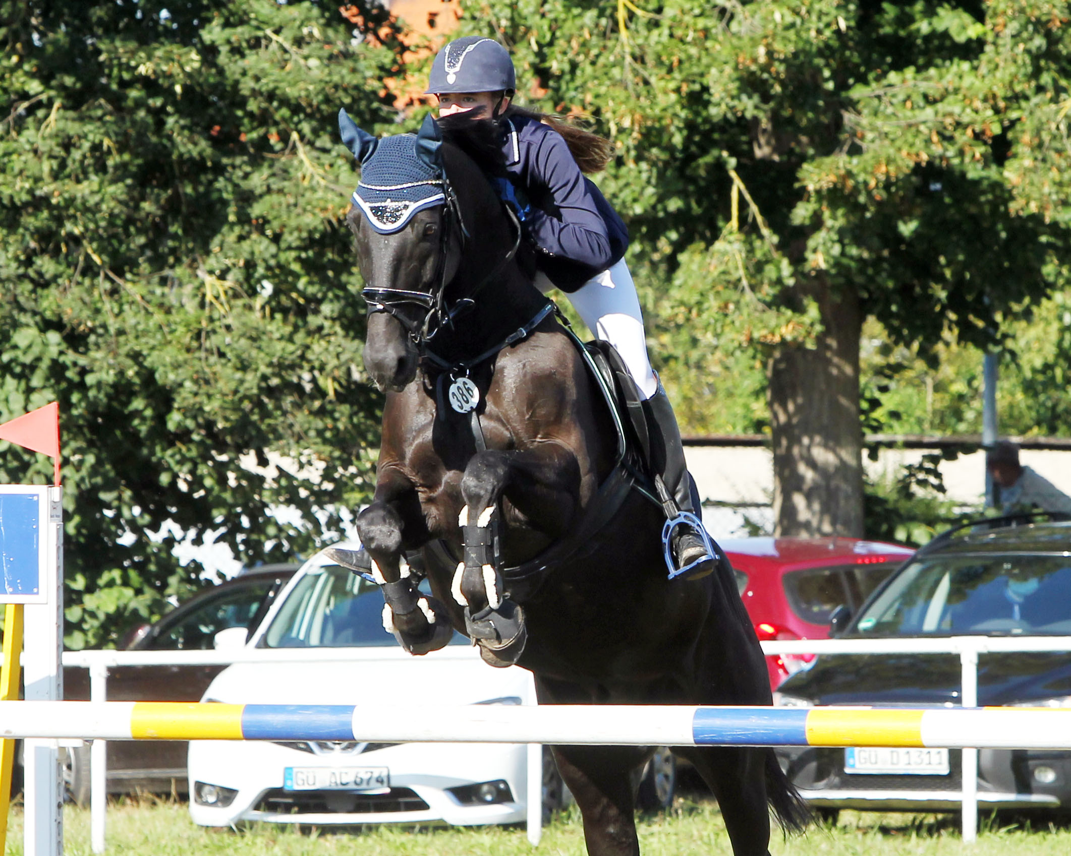 Siegerin des L-Springens in Oberhof wurde Janna Pierstorf aus Rühn auf Prinz Mecklenburg. © Jutta Wego