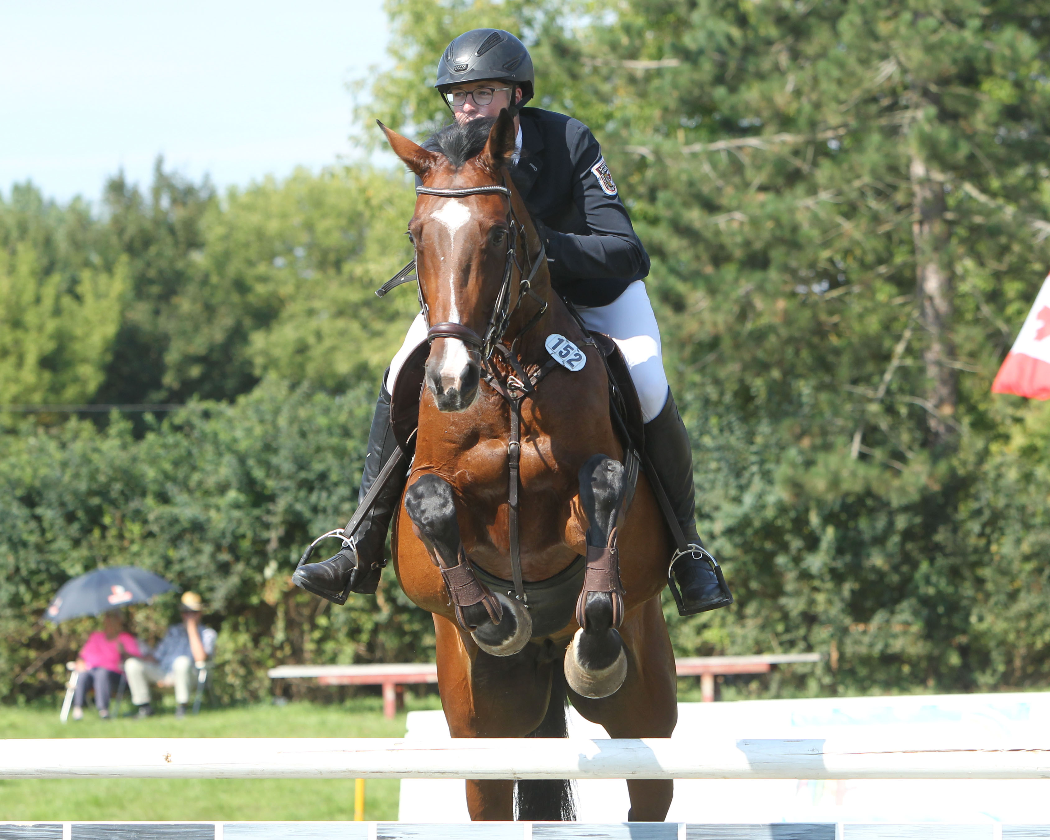 Bei den Jungen U21 Reitern hat Johann Greve aus Rodenwalde (hier auf Helene), der für den RFV Gadebusch reitet, mit 9.845 Punkten die Führung übernommen. © Jutta Wego