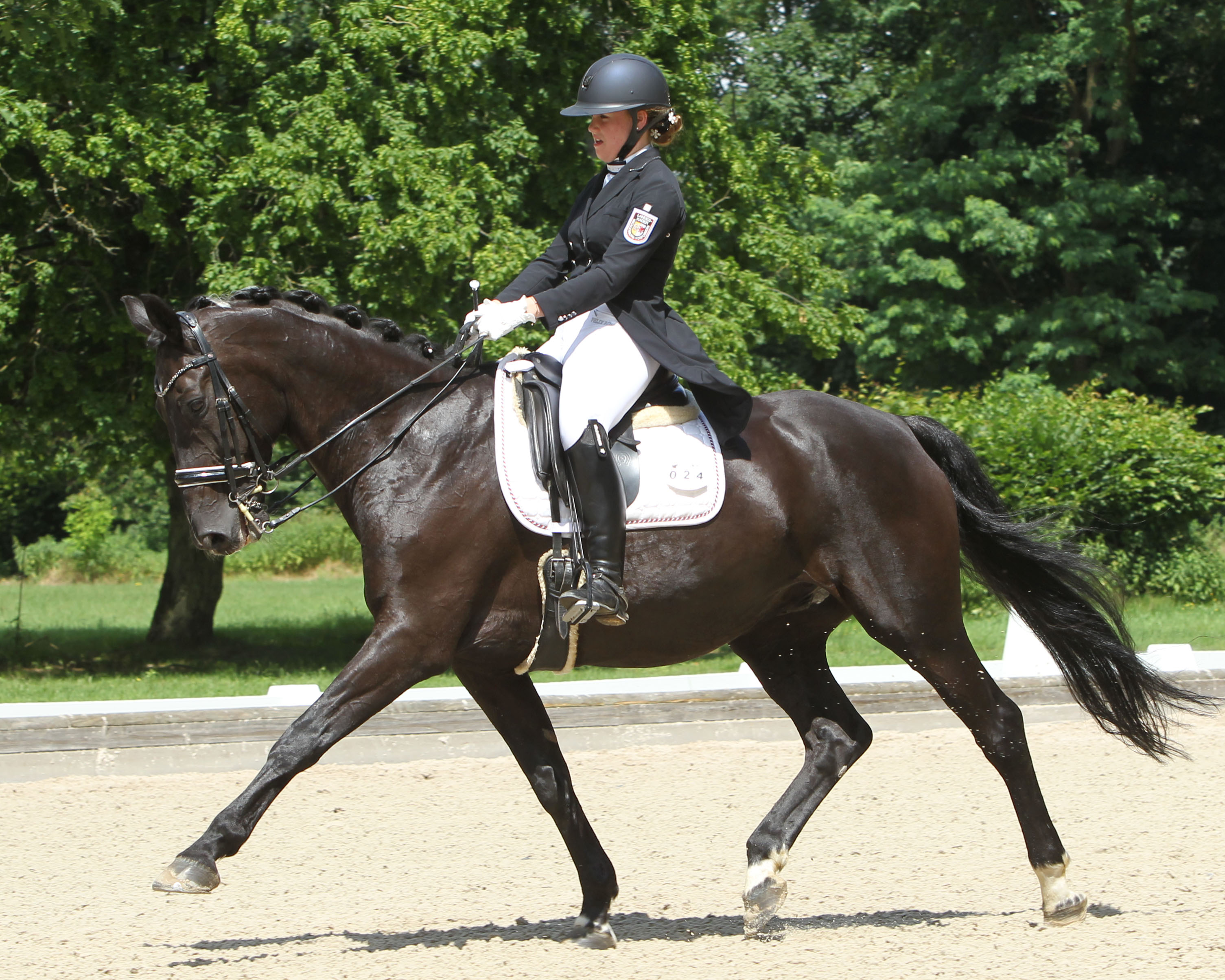 Joya Catharina Stolpmann aus Quickborn, die für den RSV Zierow reitet, war 2022 mit 6.125 Punkten auf Dajano die erfolgreichste Junge U21 Reiterin. © Jutta Wego