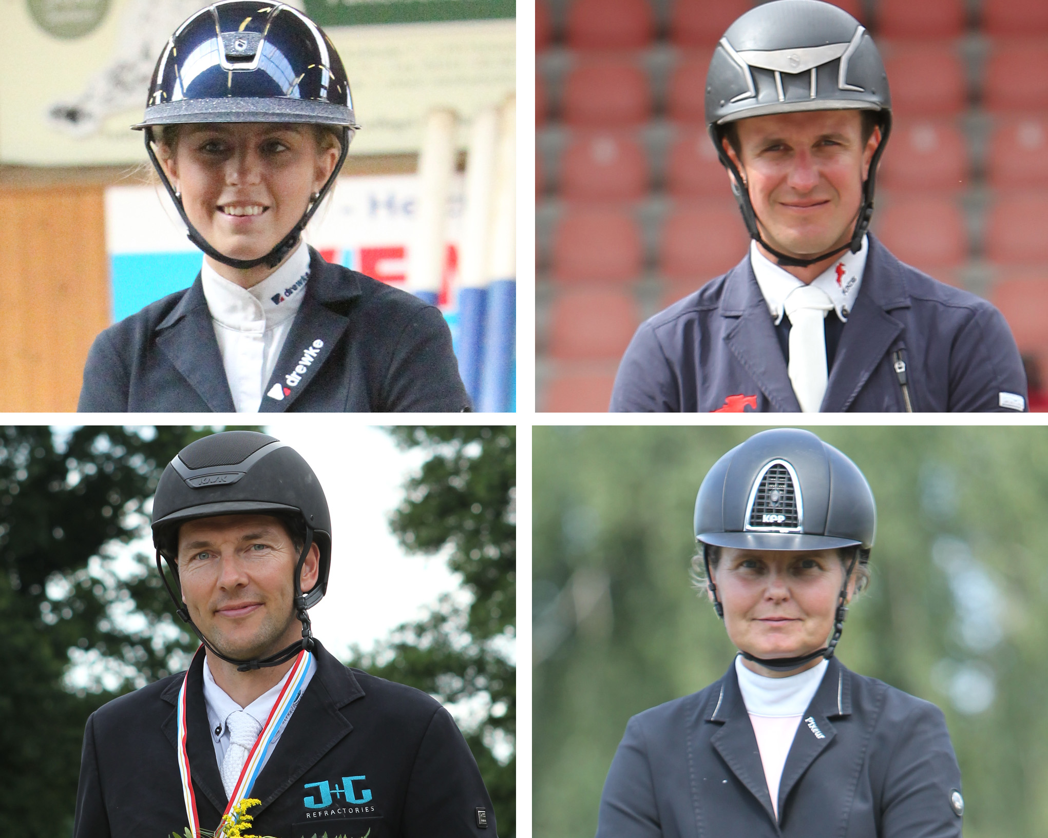 Nach vier Siegen im Mannschaftsspringen für Verbandsmannschaften beim Großen Preis von Sachsen in Chemnitz wurde das Team aus Mecklenburg-Vorpommern mit (v.o.l.) Christin Wascher, Christoph Lanske, Ulf Ebel und Kati Lekander diesmal Zweiter. © Jutta Wego