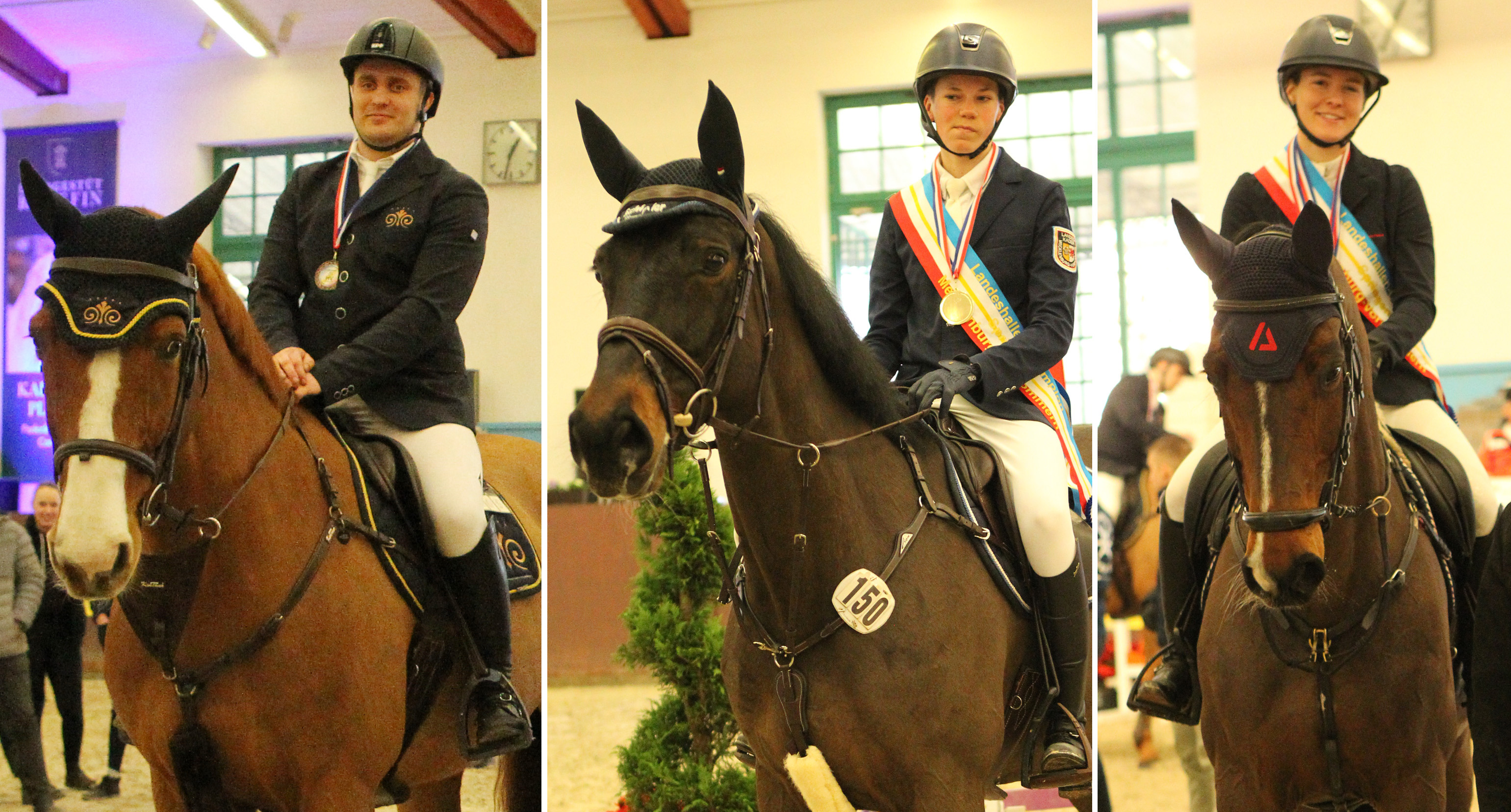 Von links: Kevin Vesper (Bronze), Hendrik Greve (Gold, Stella Egger (Silber)