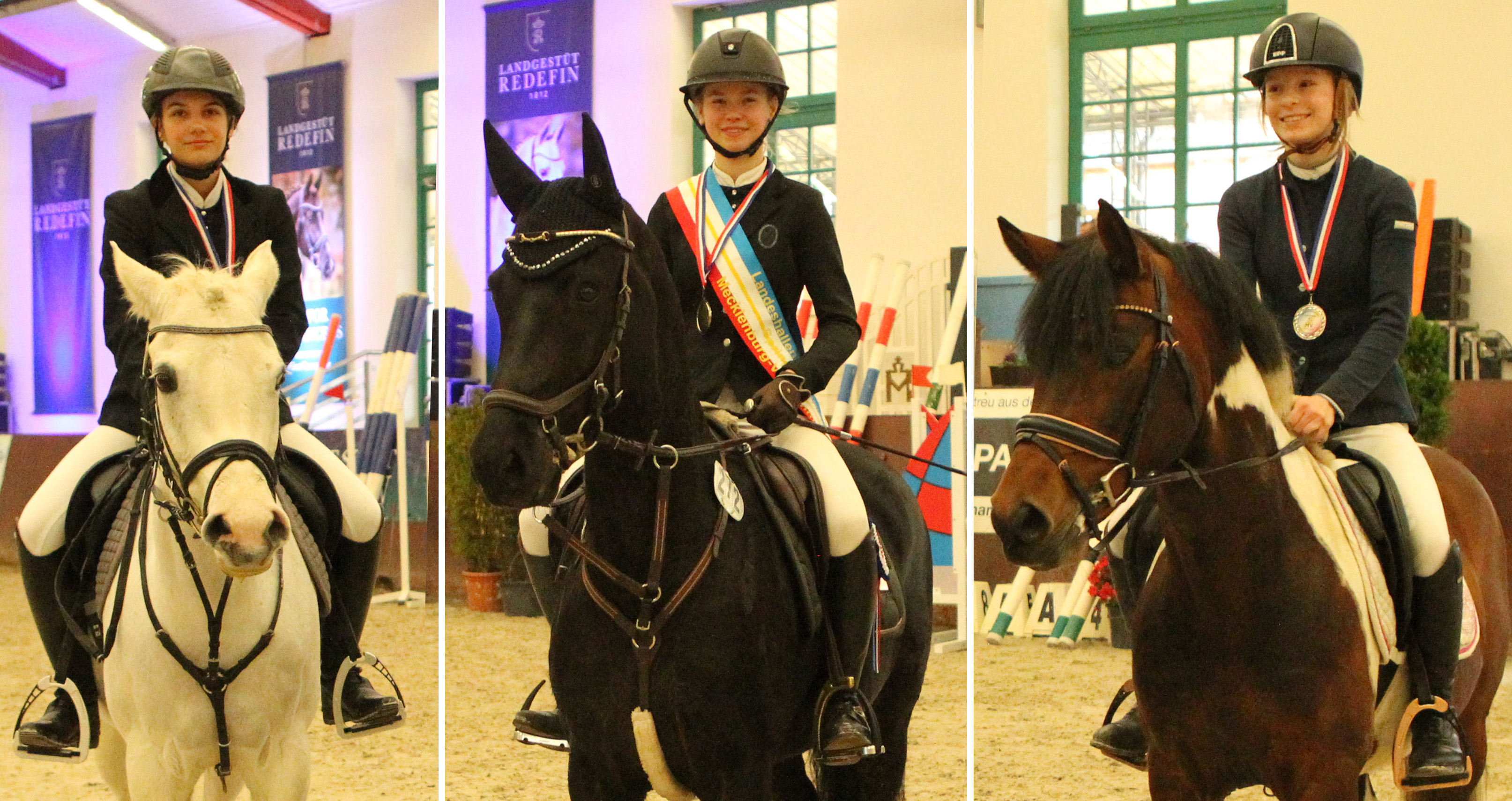Von links: Milla Franke (Bronze), Isabella Schröter (Gold), Anne Liese Maas (Silber)