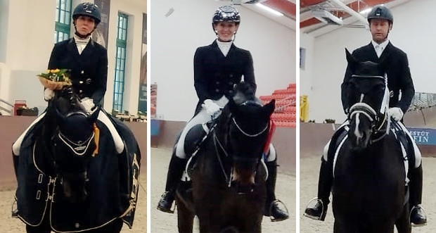 Medaillengewinner Championatsklasse S vl. Thieme, Christina (Redefin) Silber, Lebuse (Ganschow) Gold, Lüders, Ronald (Güstrow) Bronze. © privat