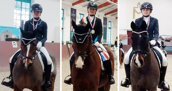 Medaillengewinner U14 v.l. Breitsprecher, Leonie (Dersekow) Silber, Rogosch, Milly (Schwanheide) Gold, Kuprat, Laura (Cramon) Bronze. © privat