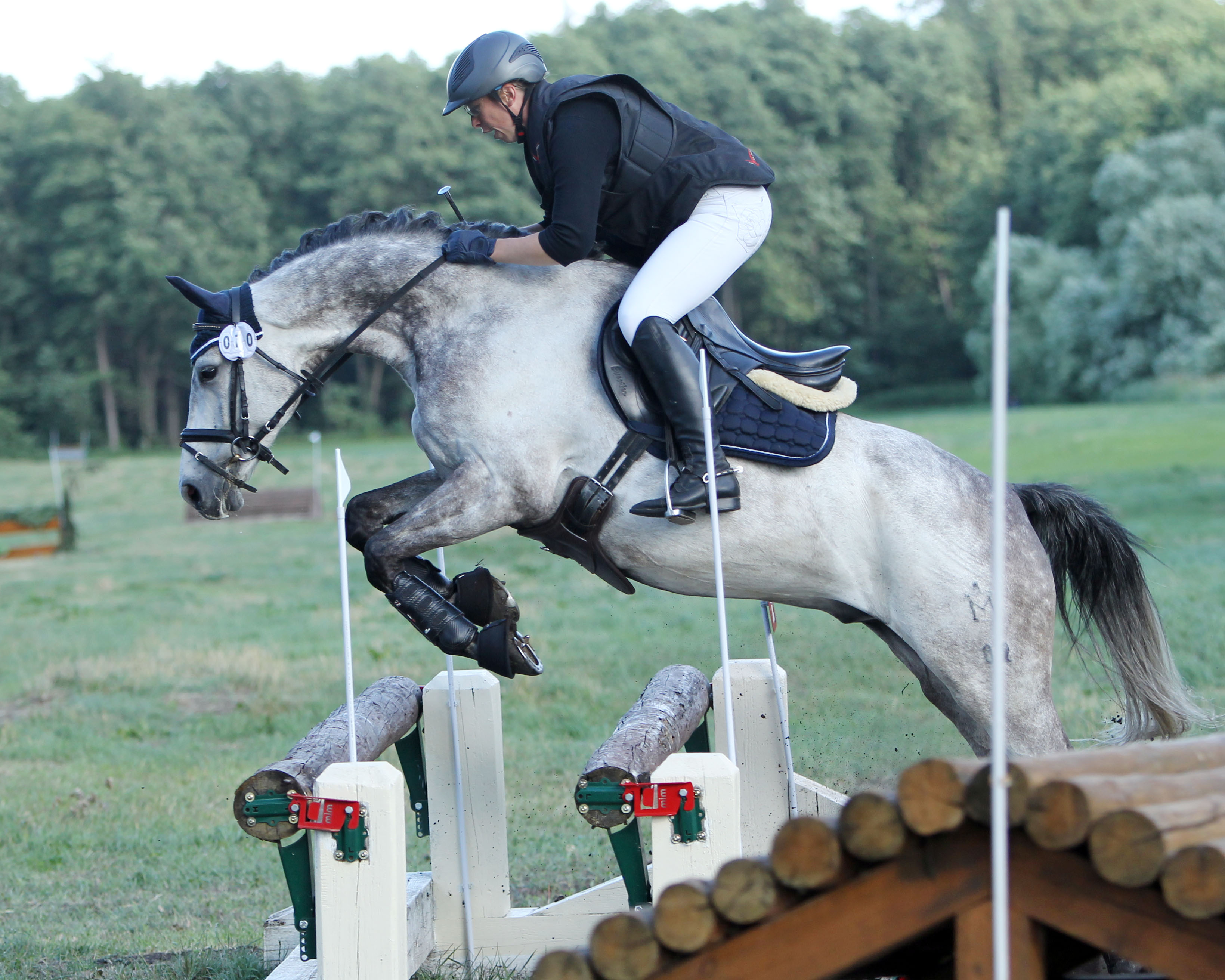 Die 37-jährige Janette Hacker vom Reitverein Zehlendorf-Recknitztal hat mit La deriére chance die A-Vielseitigkeit in Sauzin gewonnen. © Archiv Wego