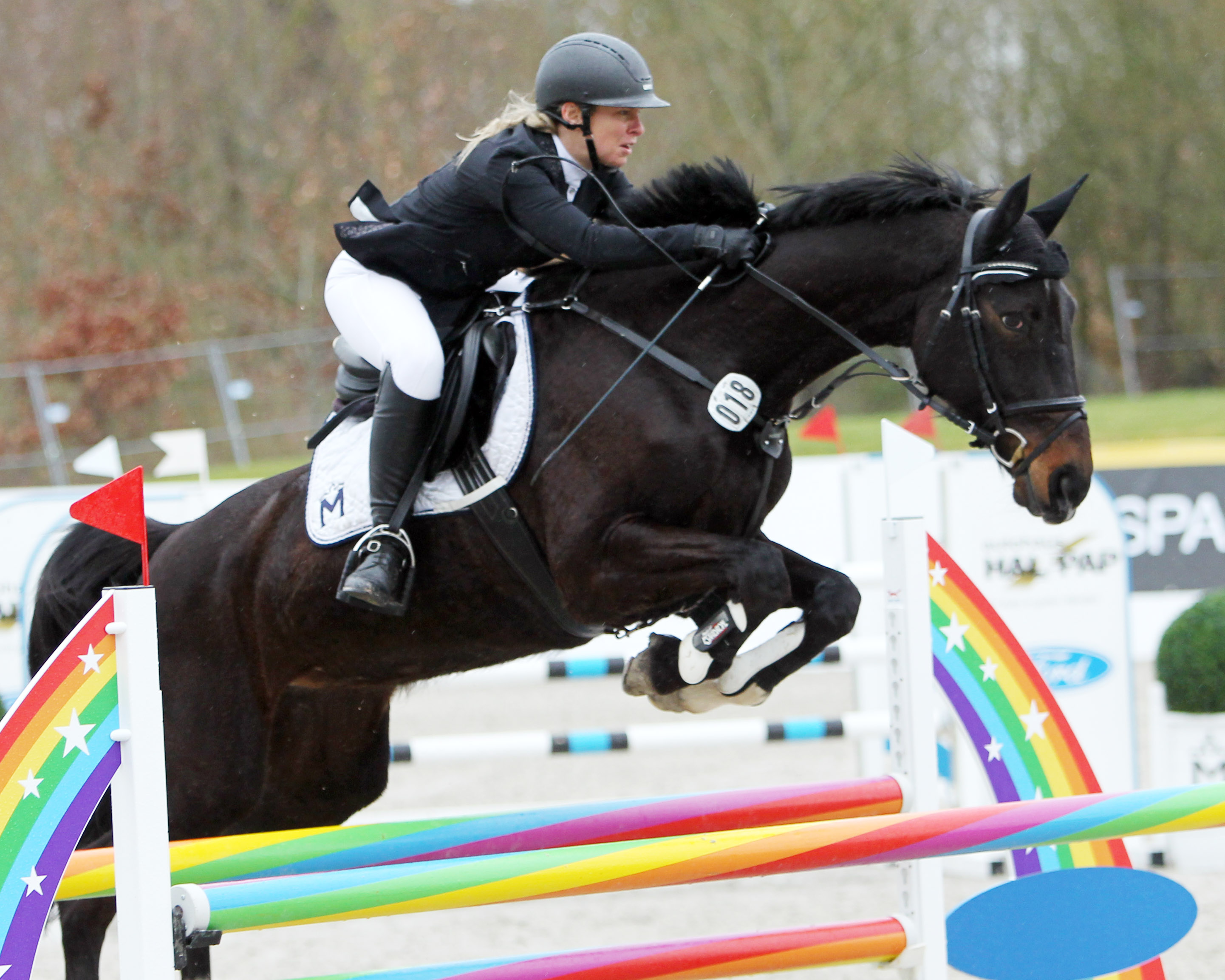 Zu den Siegerinnen der M-Springen gehörte auch Anne Wejda aus Saatel auf der 12-jährigen Cellestial-Tochter Cellestra. © Jutta Wego