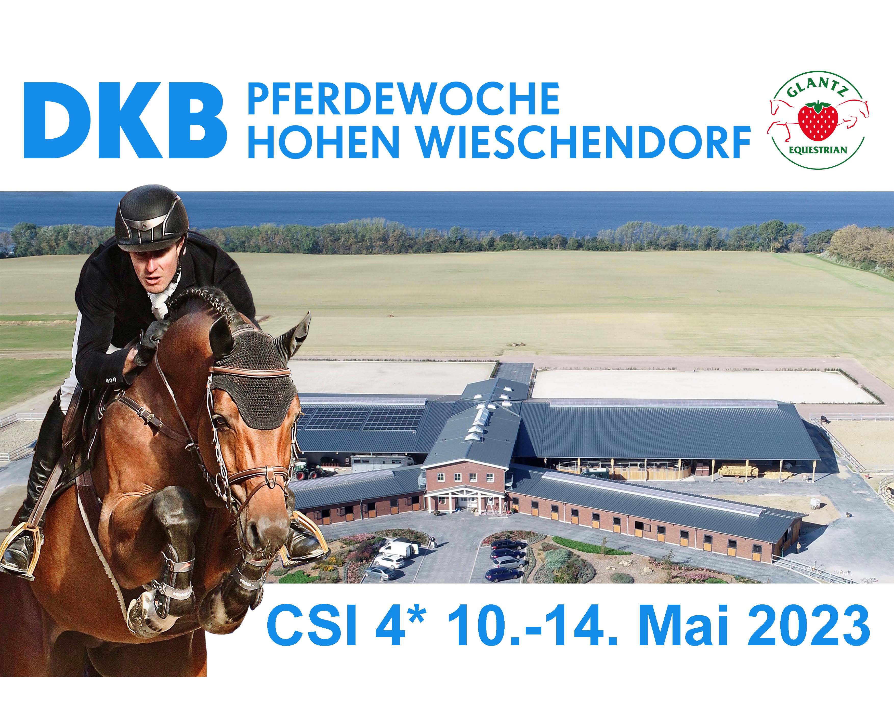 Die neue Reitanlage von Enno Glatz in Hohen Wieschandorf aus der Vogelperspektive, die Christoph Lanske leitet. Nach einem gelungenen Testevent am 18. und 19. April zieht vom 10. bis 14. Mai die DKB Pferdewoche ein, die bisher in Groß Viegeln stattfand. © Maria Seiler