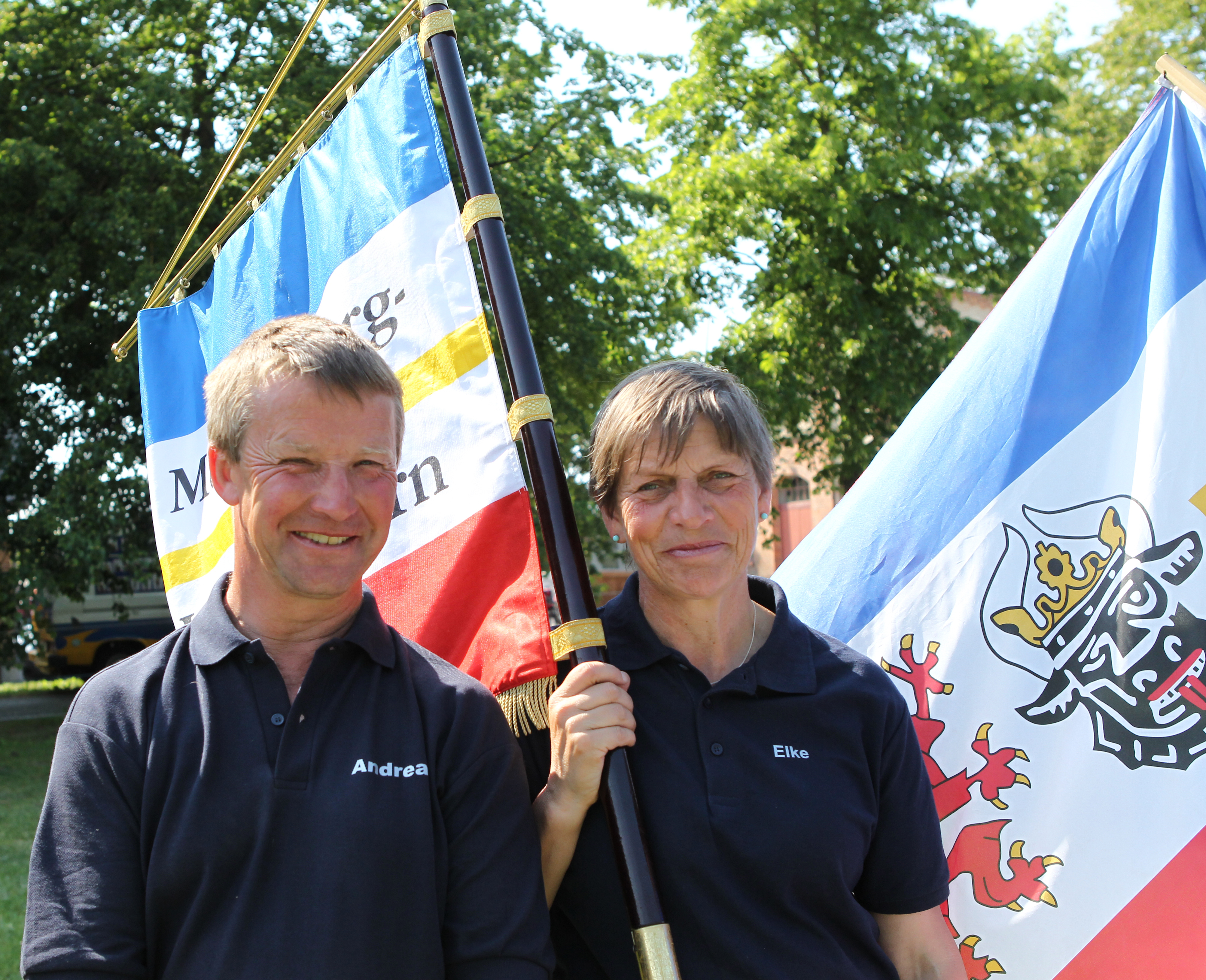 Landestrainerin Elke Spierling und Disziplintrainer Andreas Brandt hatte gut Lachen, weil von allen Seiten Lob kam und Leoni Schulz darüber hinaus eine Abteilung gewann. © Jutta Wego