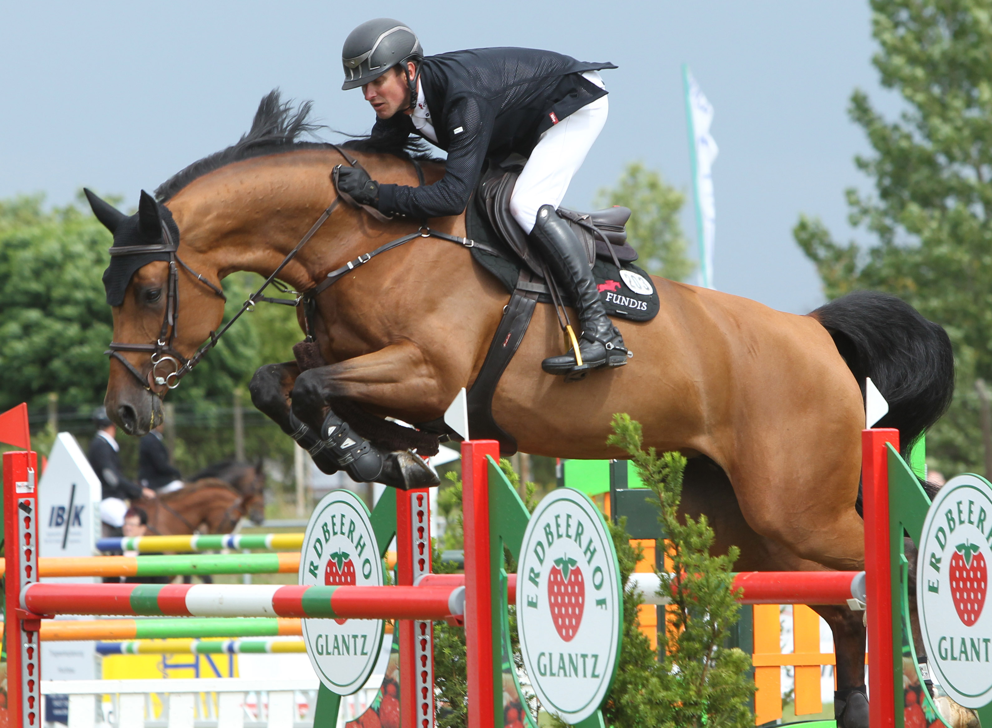 Mit der 8-jährigen Cascadello I-Stute Halina gewann Christoph Lanske das Championat, das sein Arbeitgeber Enno Glantz zusammen mit der Schmidt & Thürmer GmbH präsentiert hat. © Jutta Wego