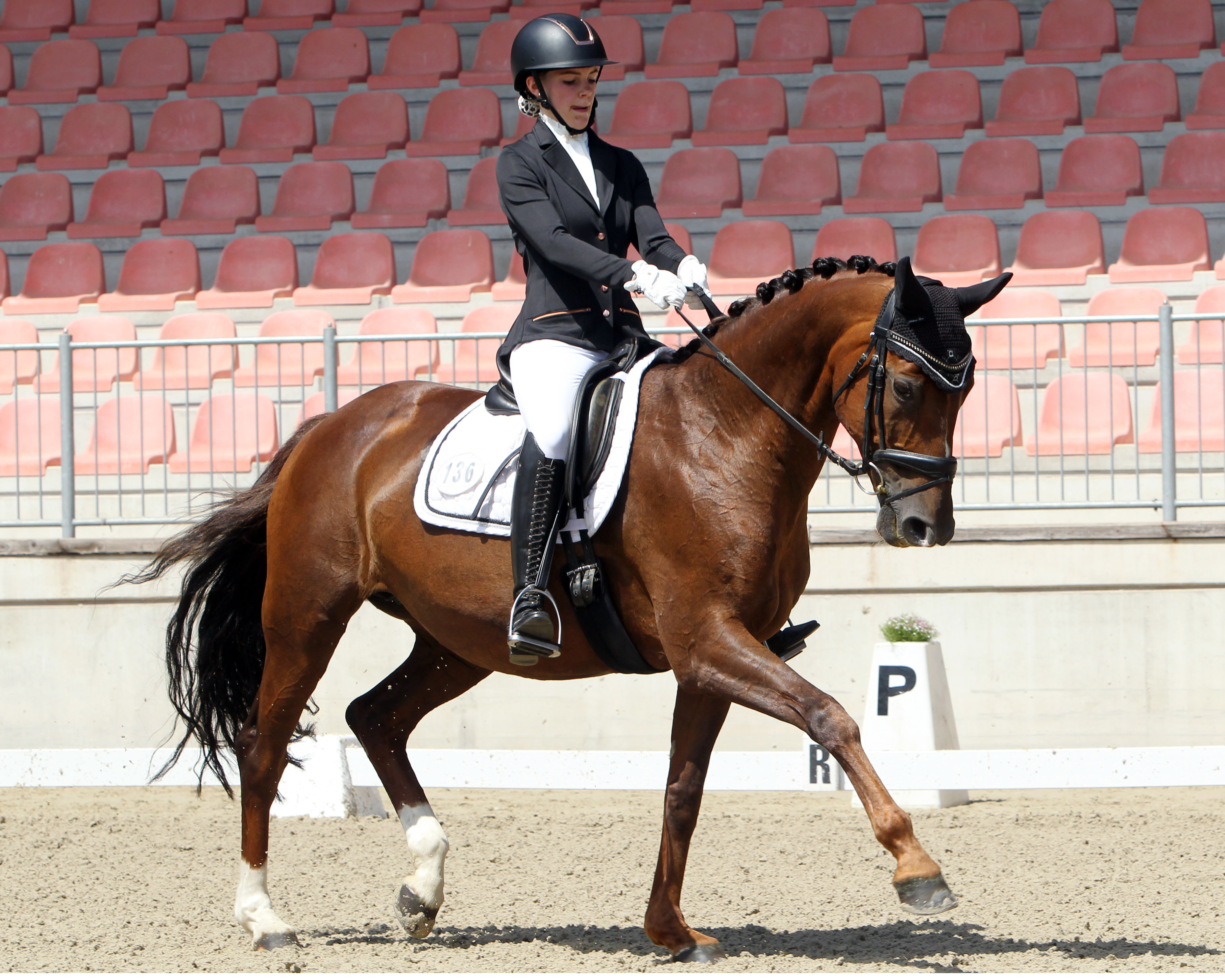 Die Qualifikation zum NÜRNBERGER Burgpokal der Junioren aus MV gewann die 18-jährige Leela Meta Segebard aus Wusterhusen mit der gleichaltrigen Stute Patricia. © Archiv Wego