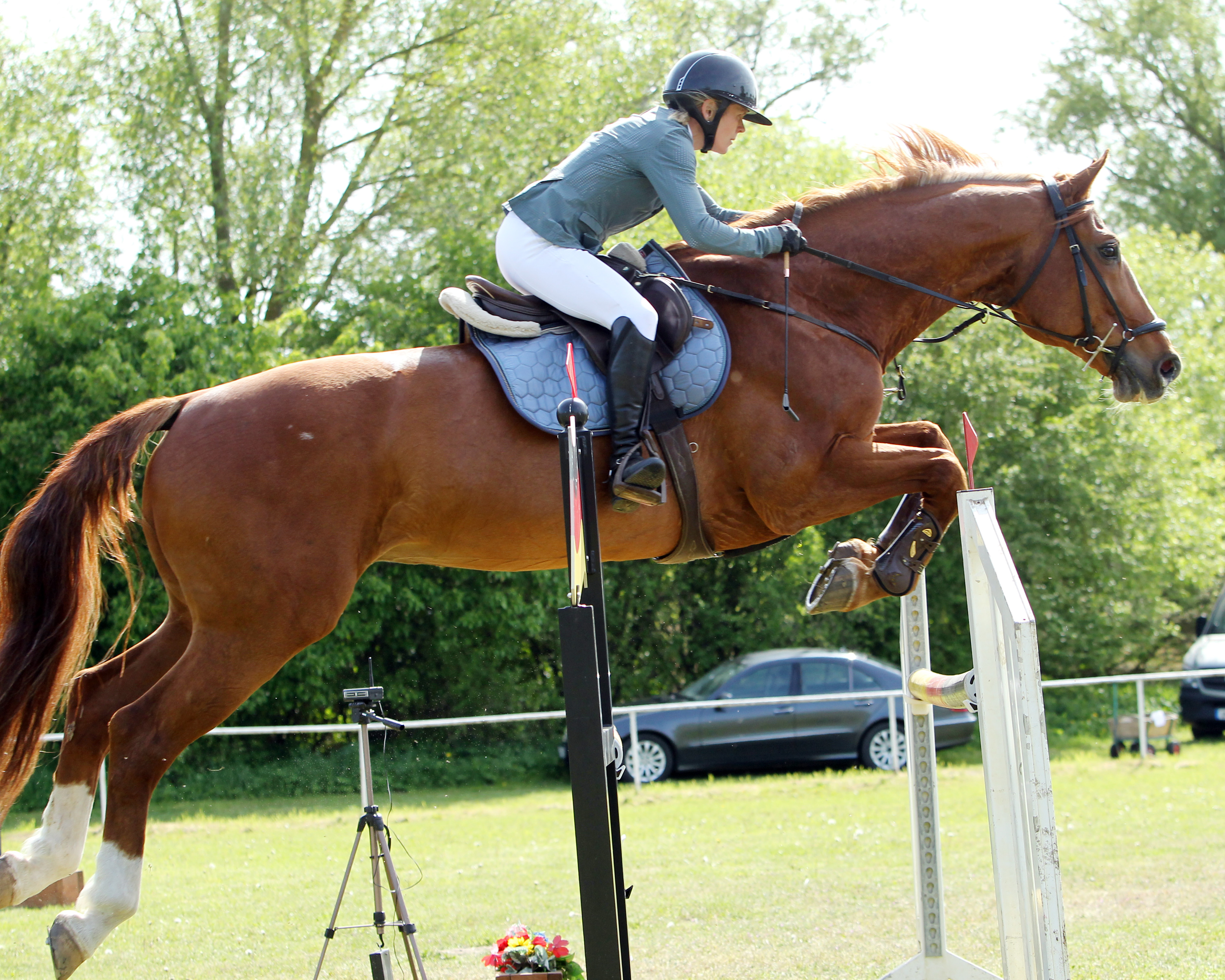 Danila Schröter aus Holzendorf hat in Wildberg auf dem 17-jährigen Chaccolisto den Großen Preis gewonnen und wurde mit zwei weiteren L-Siegen erfolgreichste Reiterin. © Archiv Wego