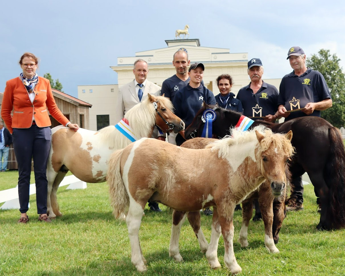 Jury, Vorführer und Beteiligte am Landes-Elite-Fohlen-Championat der Kleinen Ponys am 29. Juli im Landgestpt Redefin. Alle Fotos Mareen Burmeister (Wittenburg)