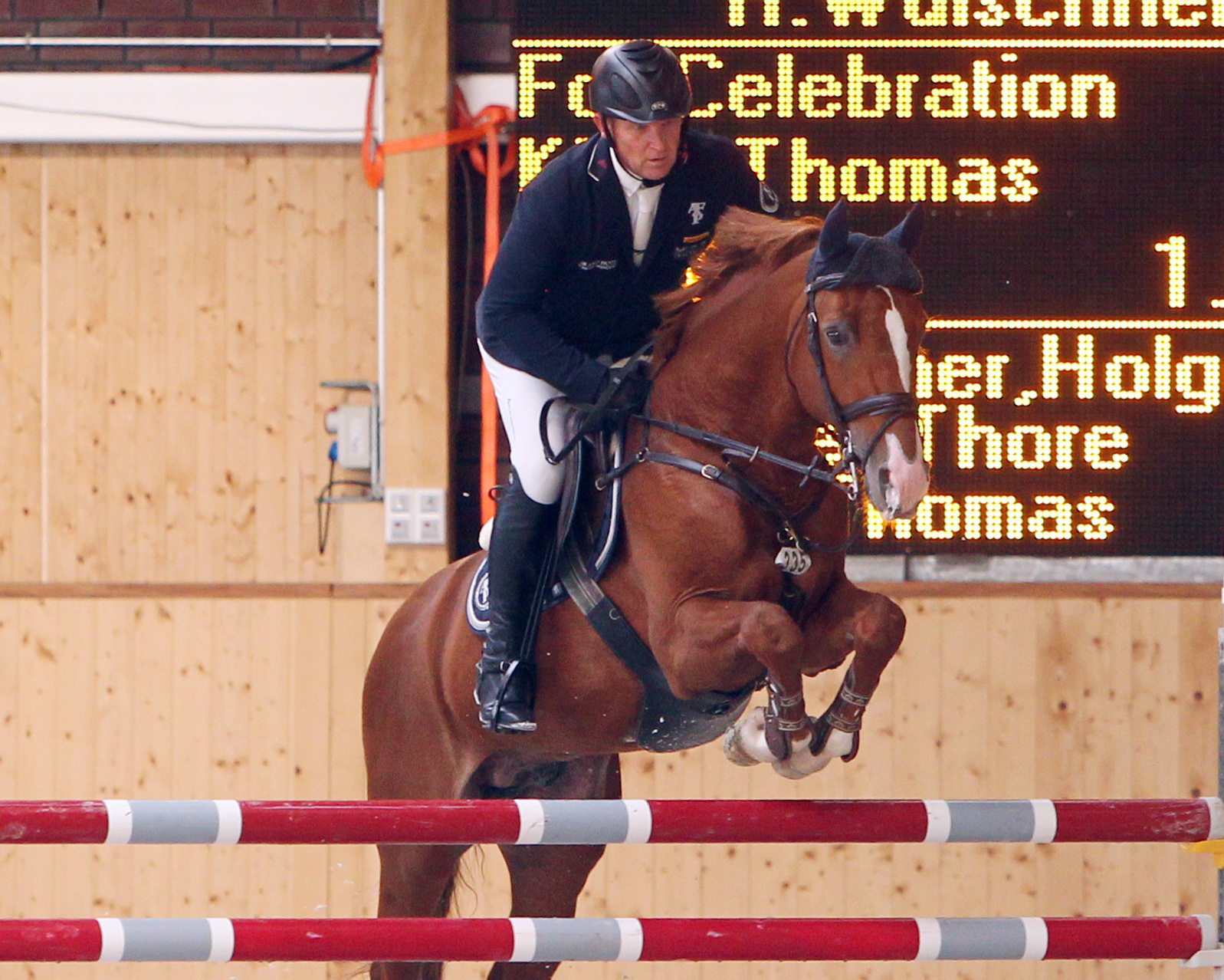 Die 2. Abteilung der M2*- Springens har Thomas Kleis (Schloss Wendorf) mit dem 10-jährigen For Pleasure-Sohn For Celebration gewonnen. © Jutta Wego