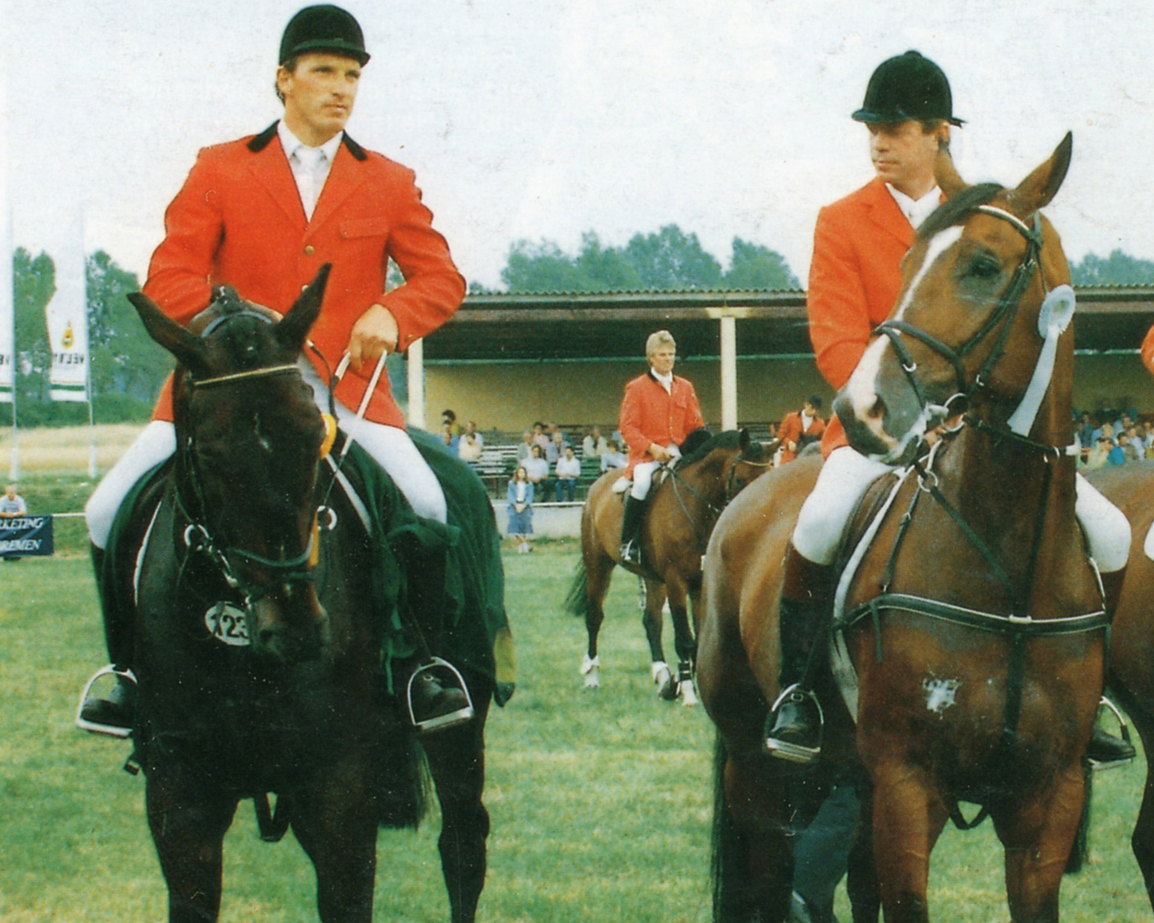 1991 musste sich der Münsteraner Hubert Vornholt dem Neu-Passiner Holger Wulschner mit Missouri in einem 1,50m Springen beim Turnier in Jüterbog geschlagen geben. © Ludenia